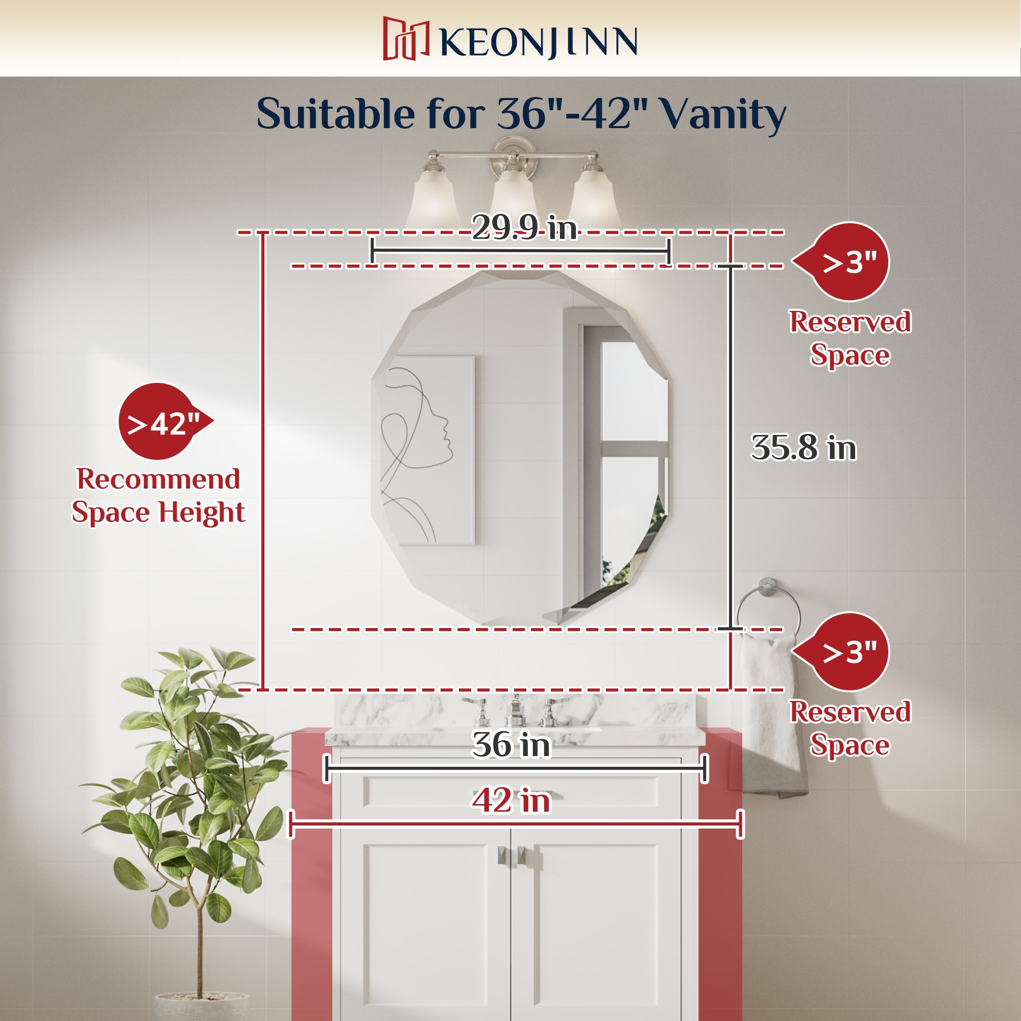 Keonjinn LW-XBJ-TY-7691 Decor-Mirrors - View #3