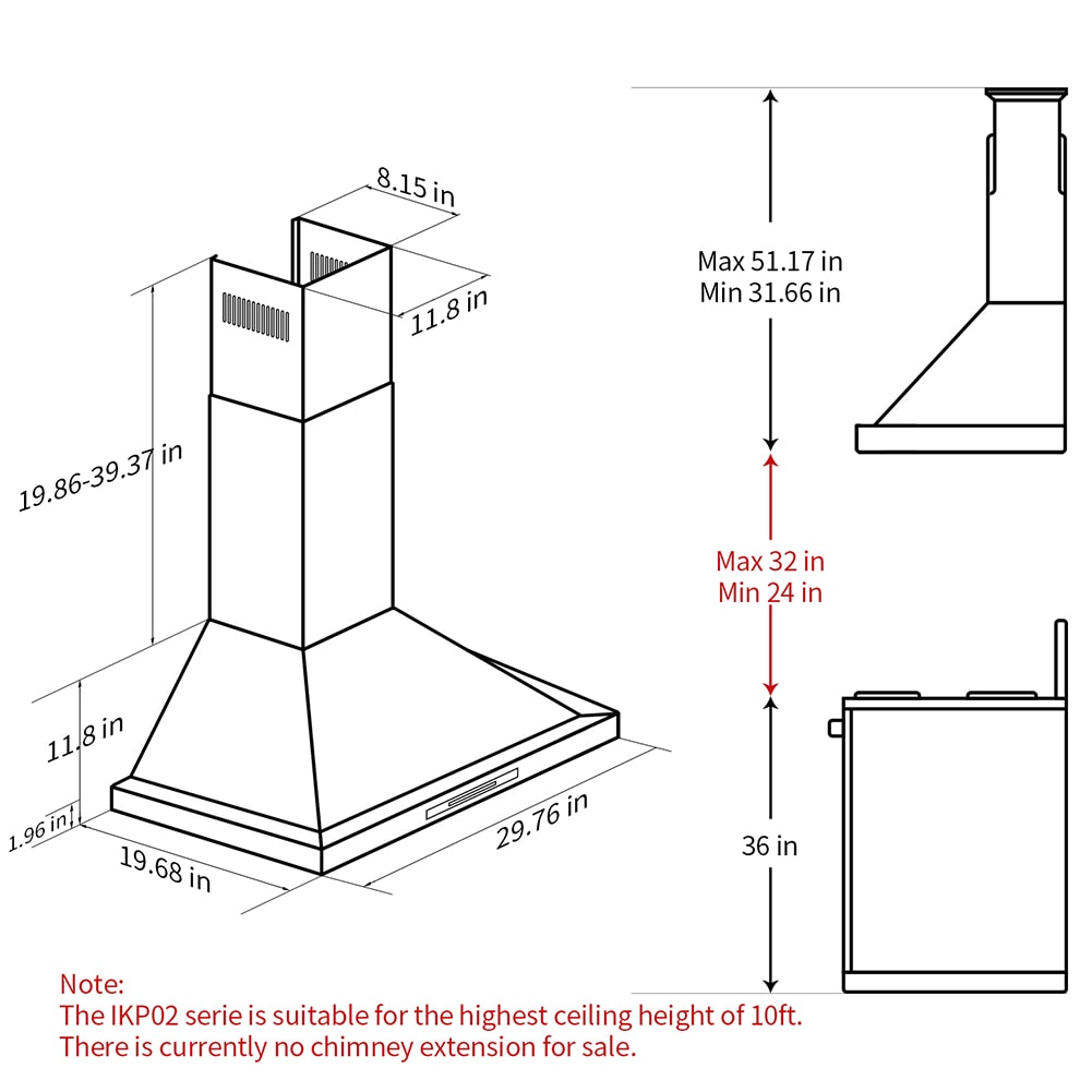 VIKIO P0230H Wall-Mounted-Range-Hoods - View #15