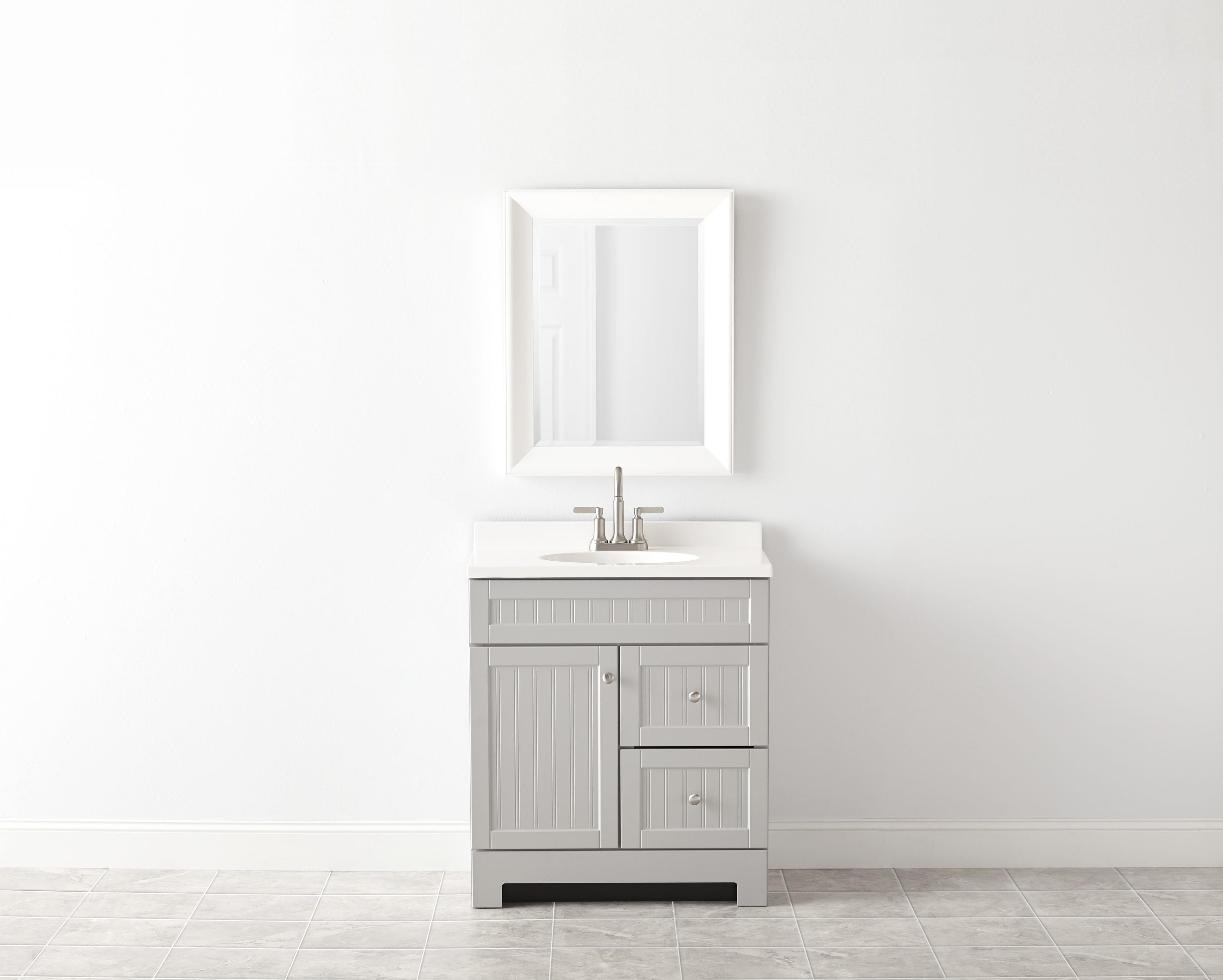 Style Selections Ellenbee 30-in Gray Single Sink Bathroom