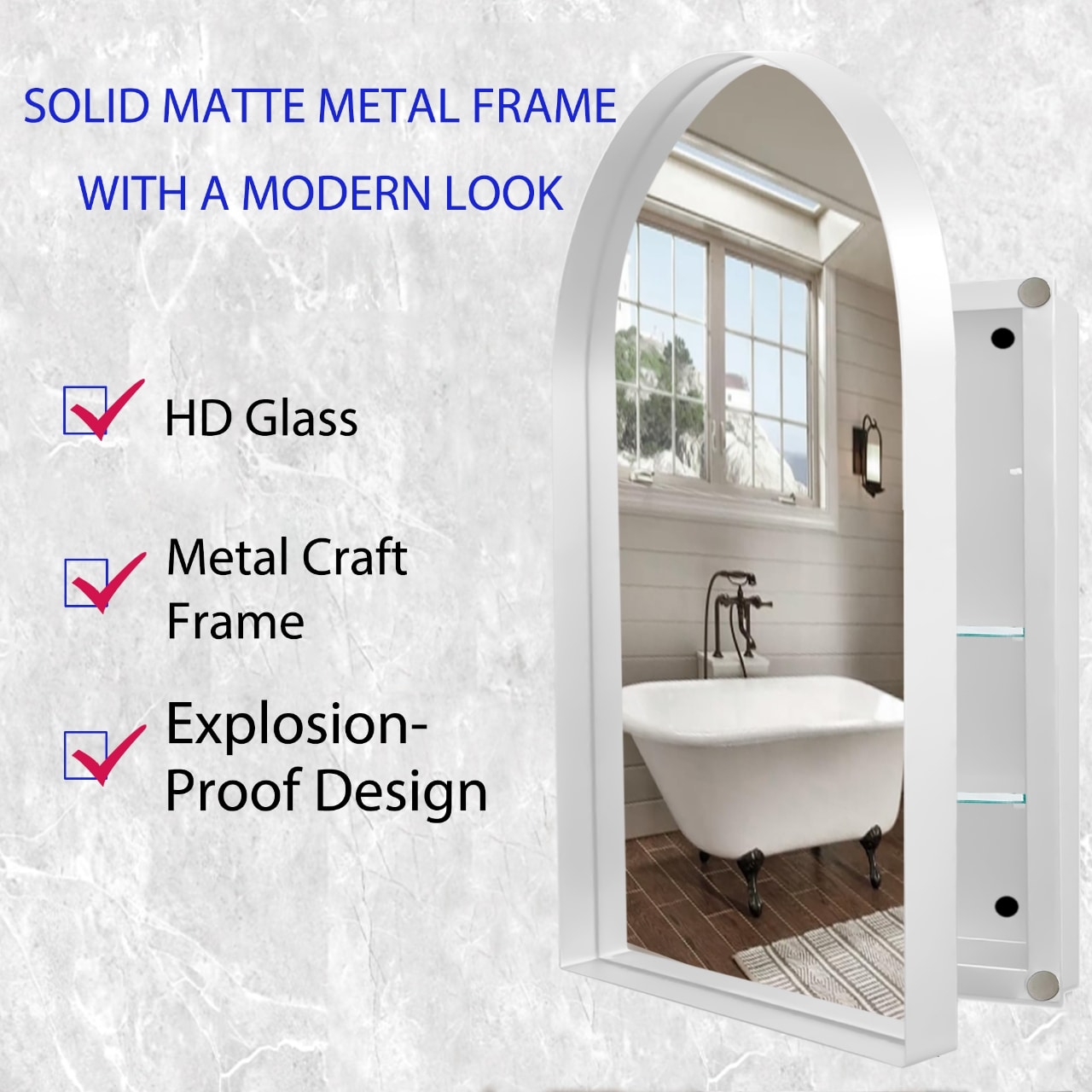 Forclover FSC-ARMC2436WH Bathroom-Medicine-Cabinets - View #5