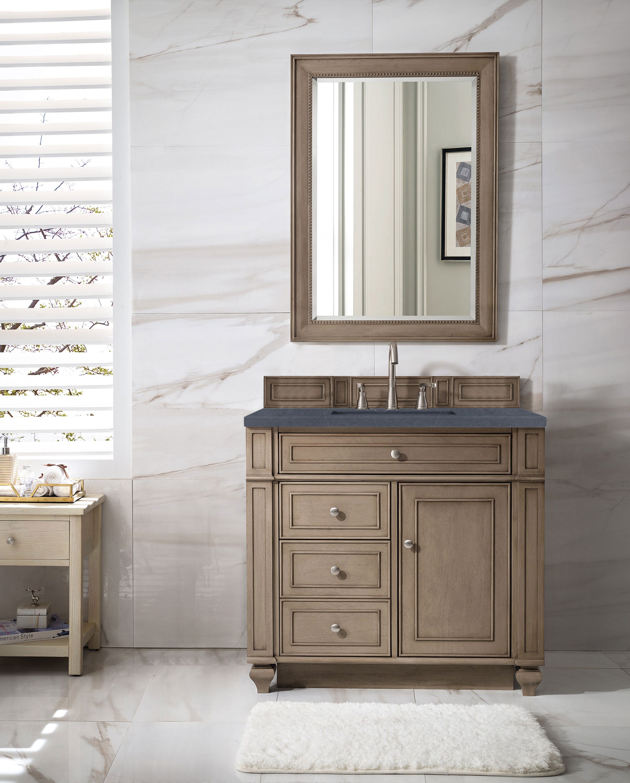 James Martin Vanities Bristol 36-in Whitewashed Walnut Undermount ...