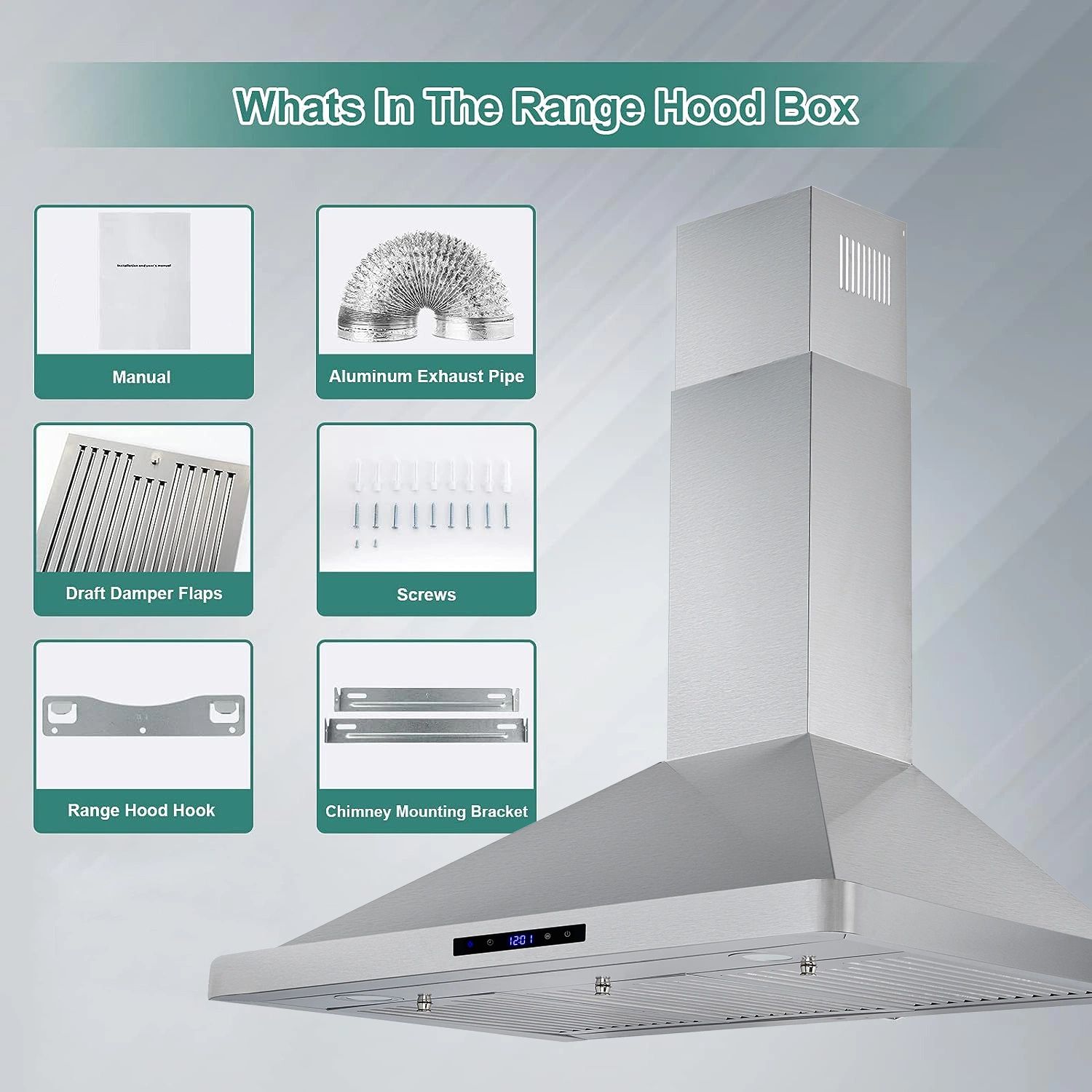 Kahomvis GEHT-QPC2-UC7 Wall-Mounted-Range-Hoods - View #9