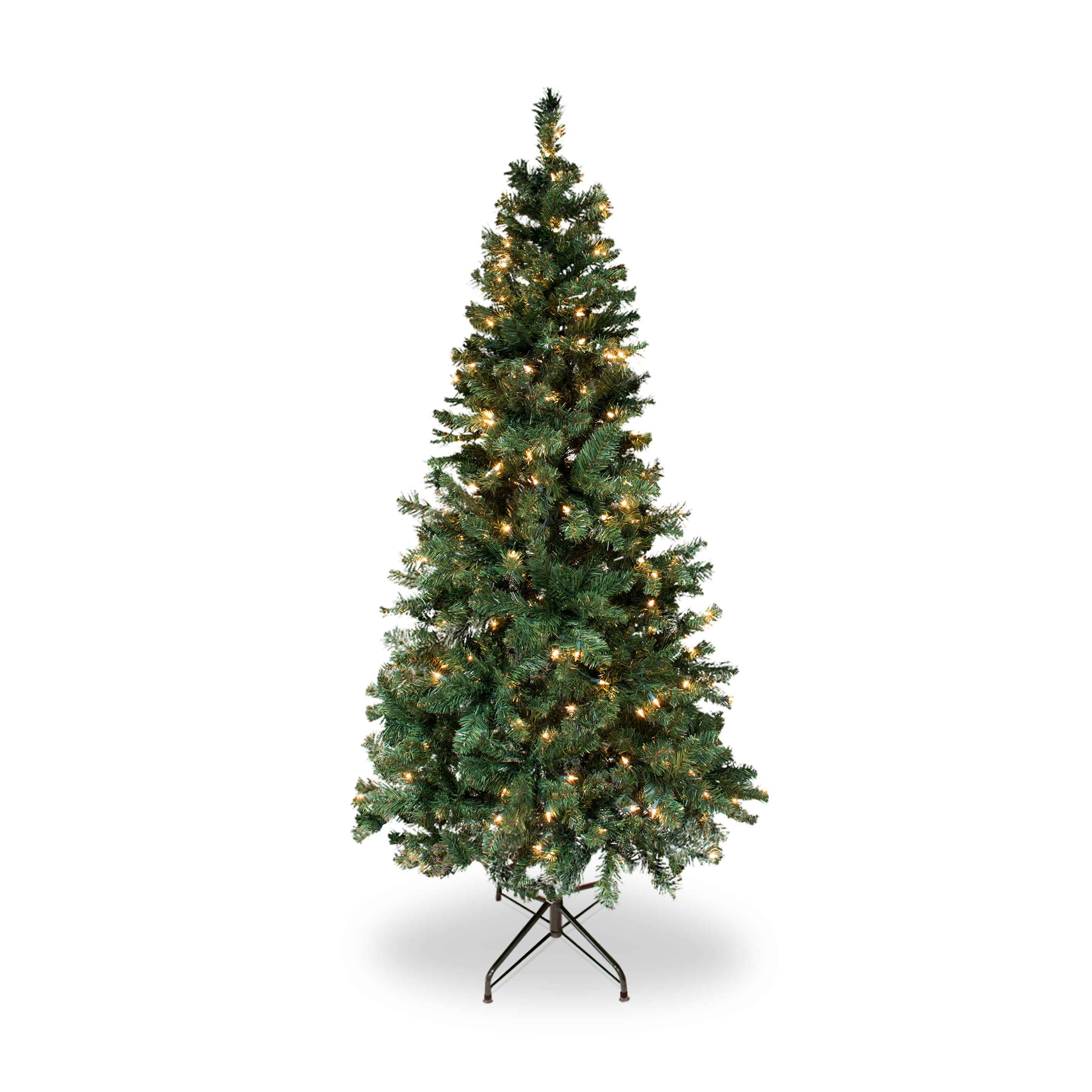 Astella 194061502679 6-ft Douglas fir Pre-lit Flocked Artificial Christmas Tree with White Incandescent Lights