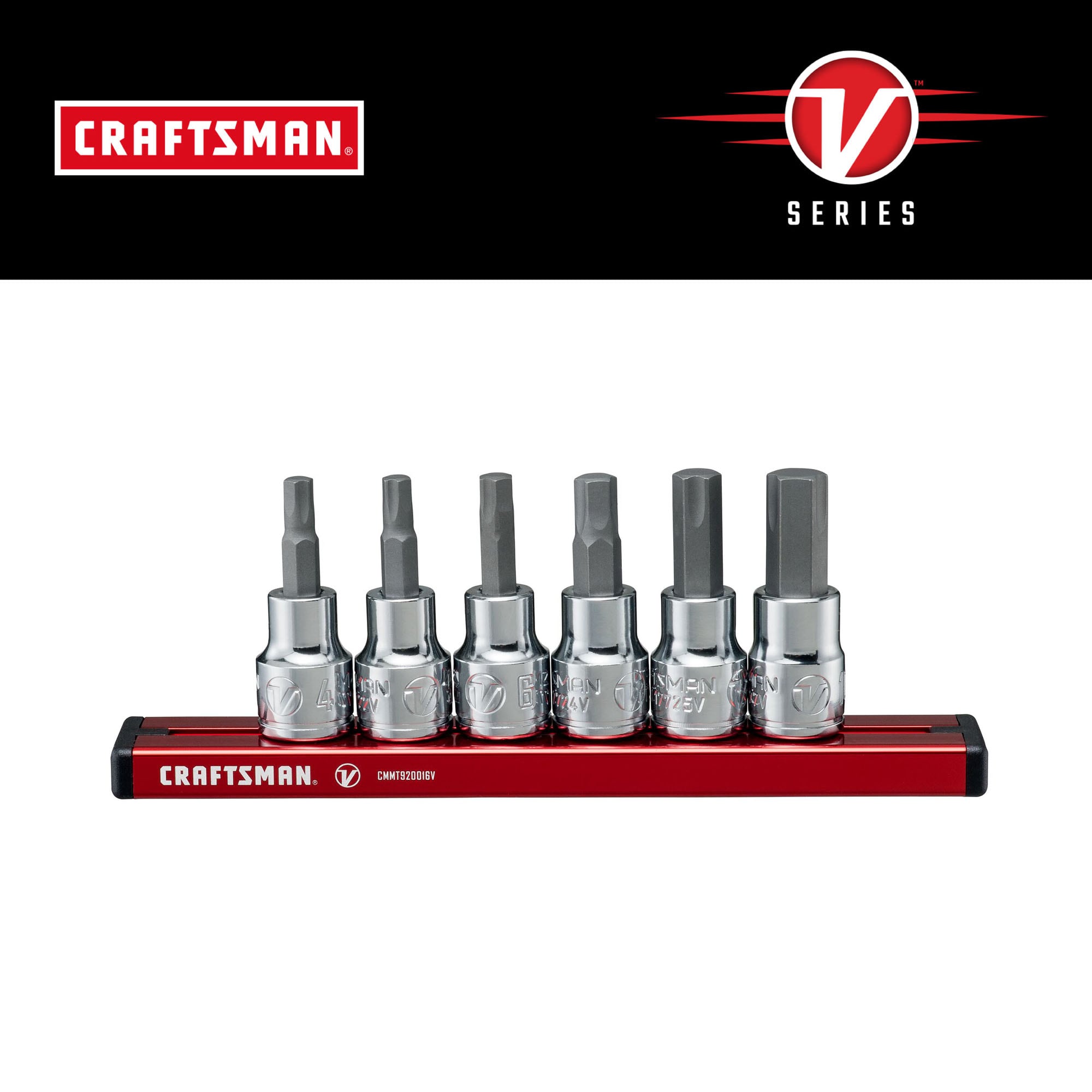 CRAFTSMAN V-Series 6-Piece 3/8-in Drive Set Hex Bit Driver Socket Set in  the Driver Sockets & Sets department at