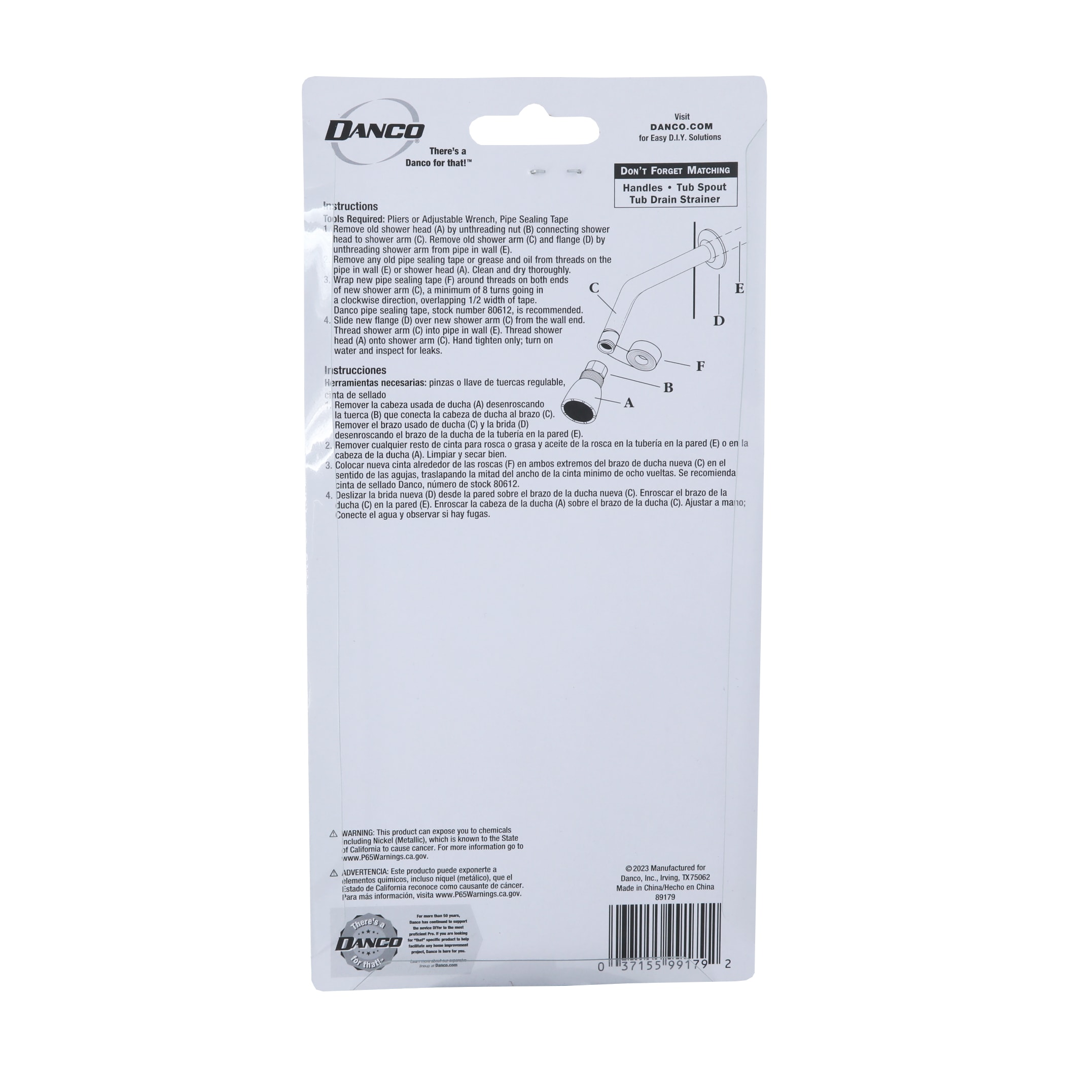Danco 89179 Bath-Shower-Facc - View #3