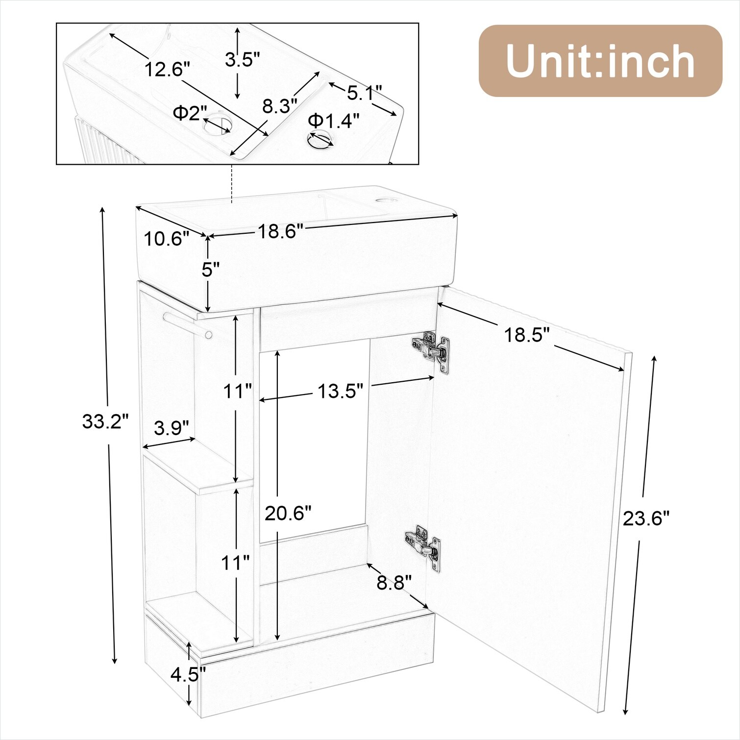 SunJet CR5YHEWU2EMM Bath-Vanity-Combo - View #6