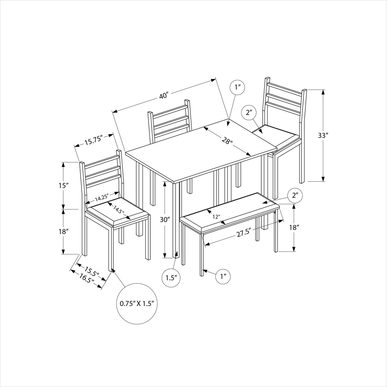 FlowLuxe XWFL9HY4ROQS Dining-Sets - View #6