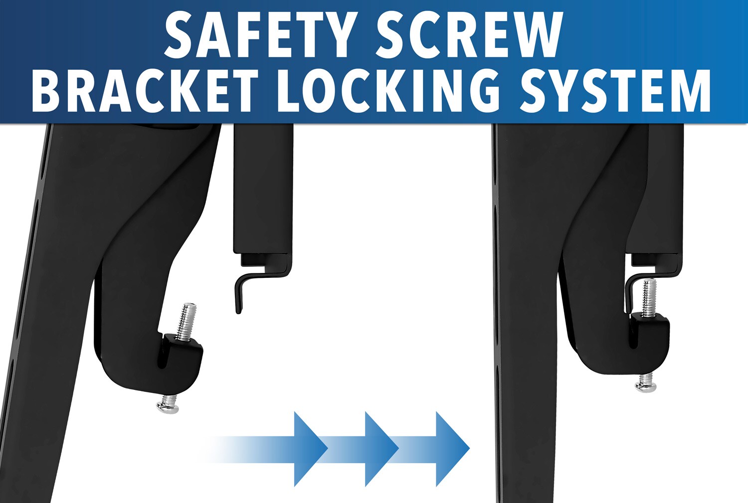 Heavy Duty Black Tilting TV Wall Mount Bracket