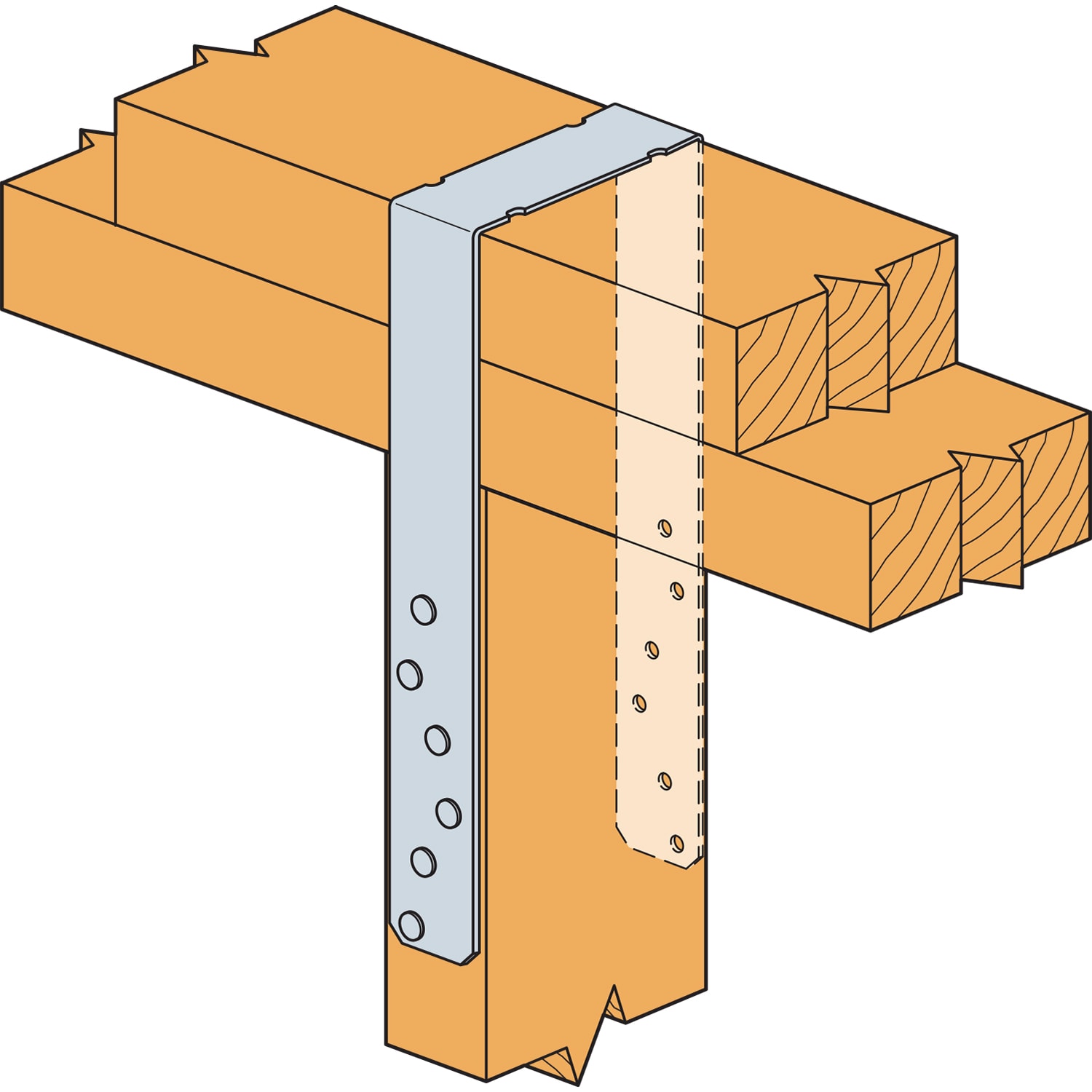 Simpson Strong-Tie 8-3/4-in 18-Gauge Zmax Steel Stud Plate Tie Wood To ...