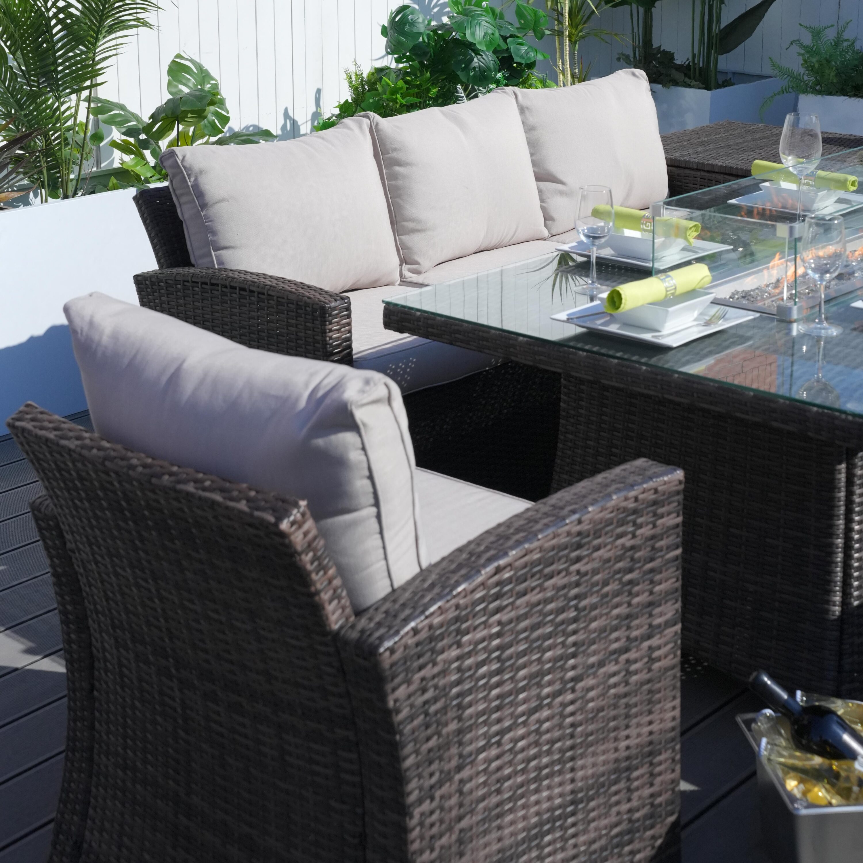 Direct Wicker DWG-1403B06R-BR Patio-Dining-Sets - View #4