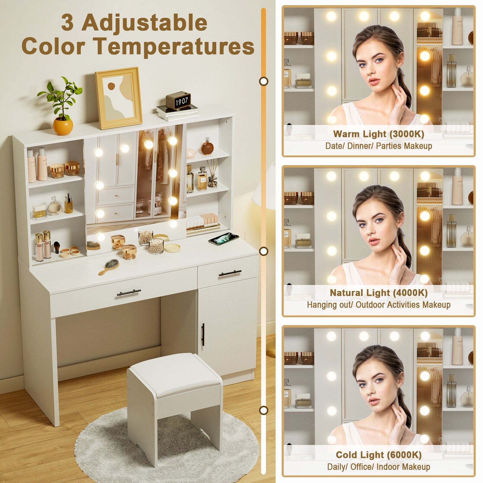 LOVMOR HOLLYWOOD-DESK Bedroom-Vanities - View #2