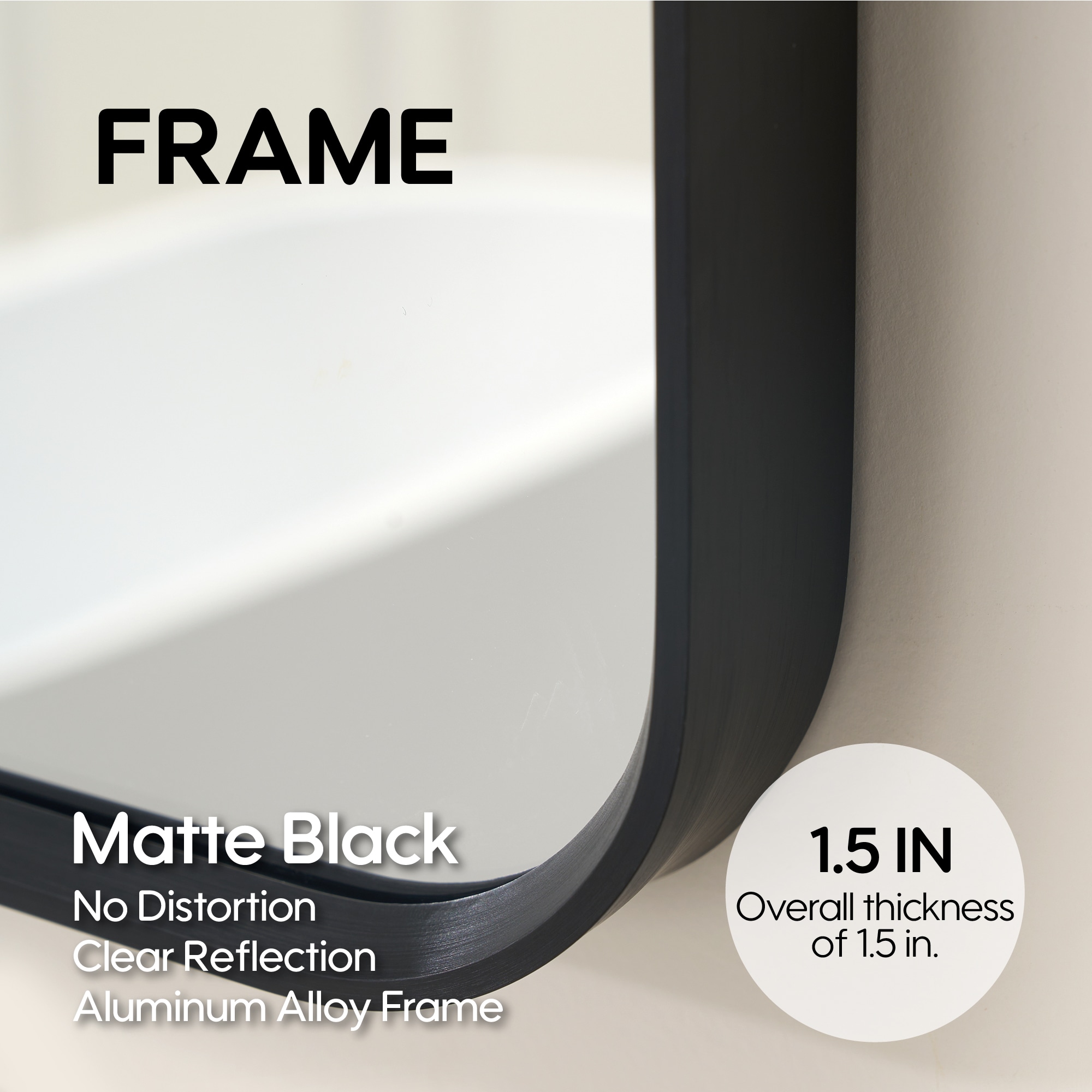 WELLFOR F1MR4836MB Framed-Bath-Mirrors - View #10