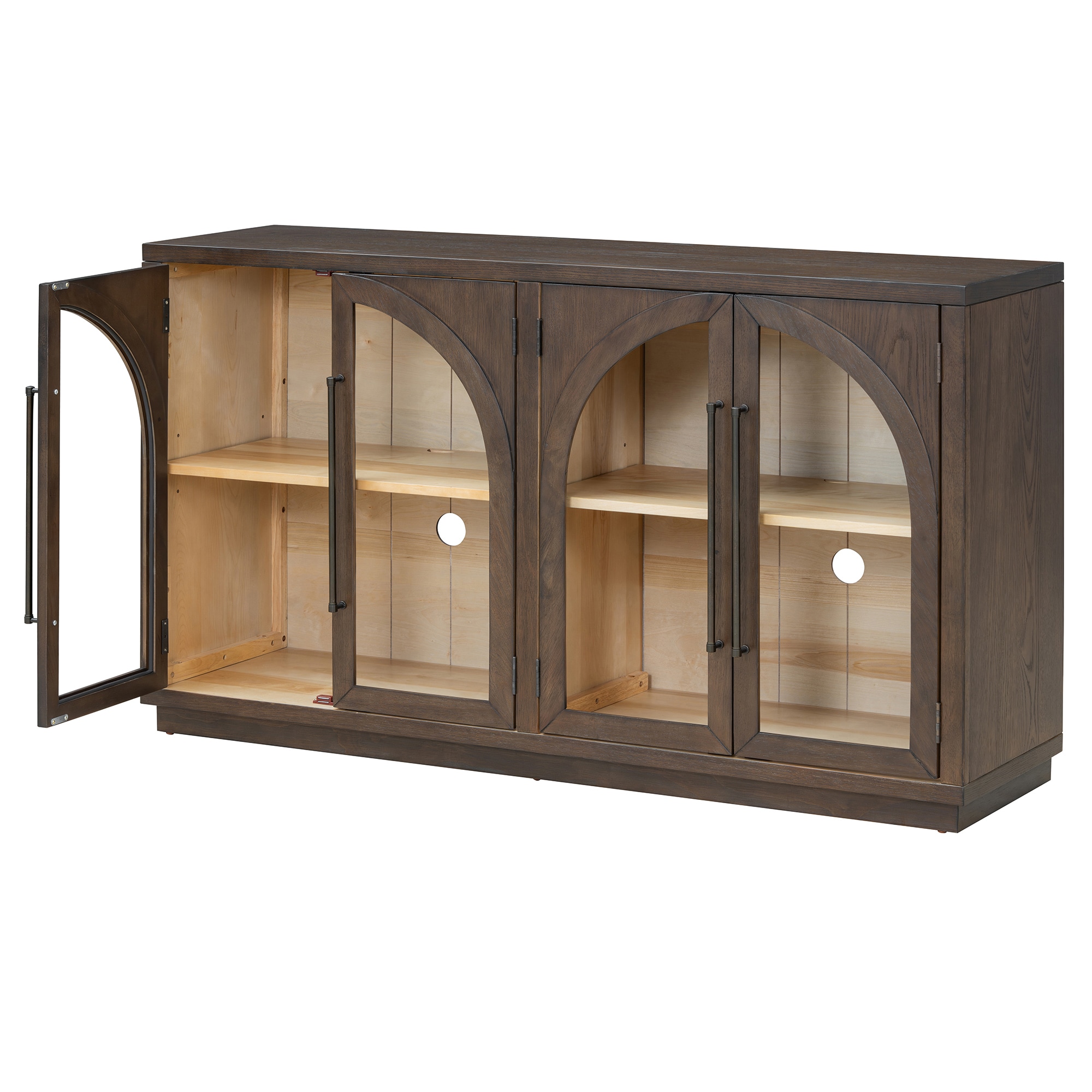 SINOFURN SYA330197BN Rustic MDF Espresso Sideboard
