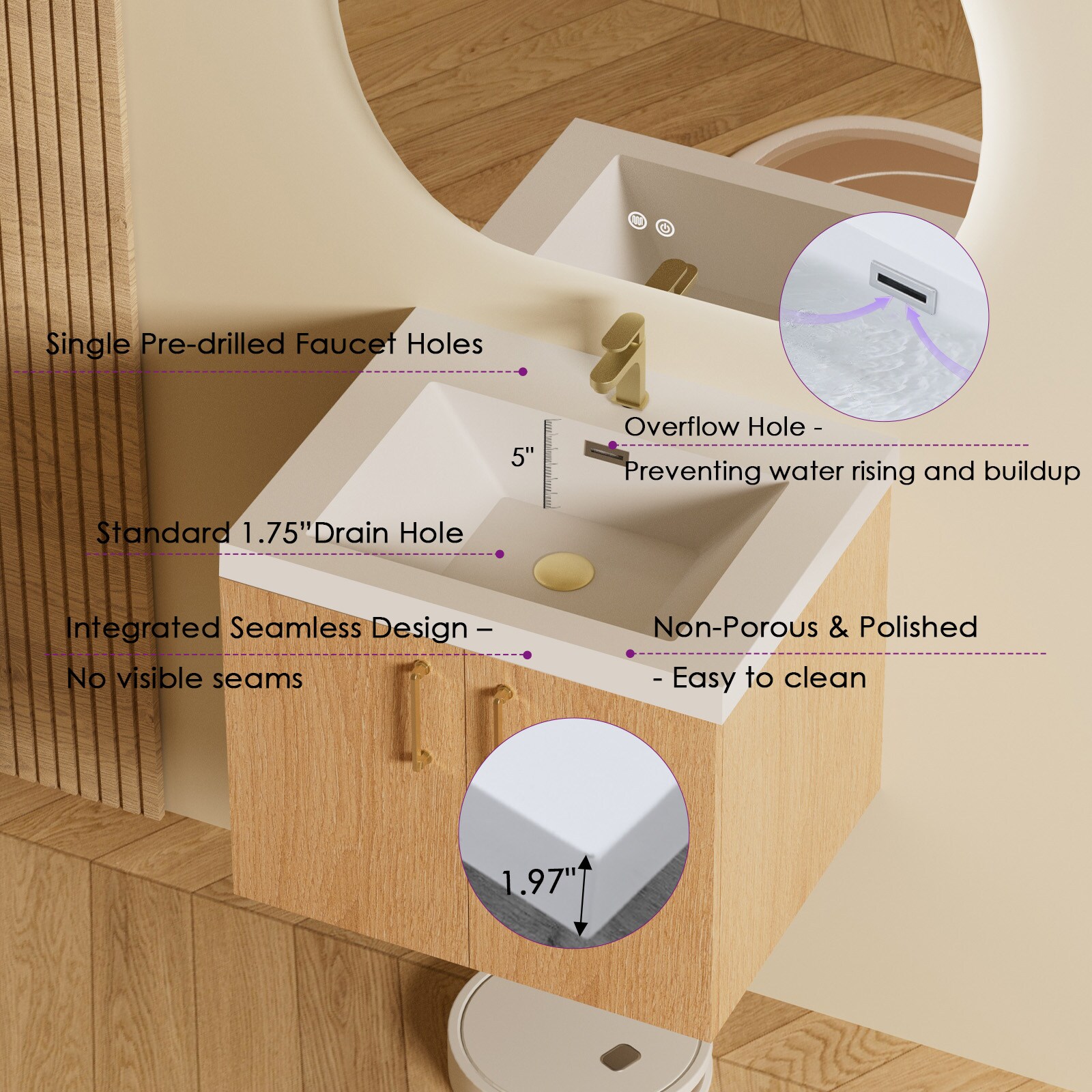 Dornberg DGA2024M Vanity-Tops - View #10