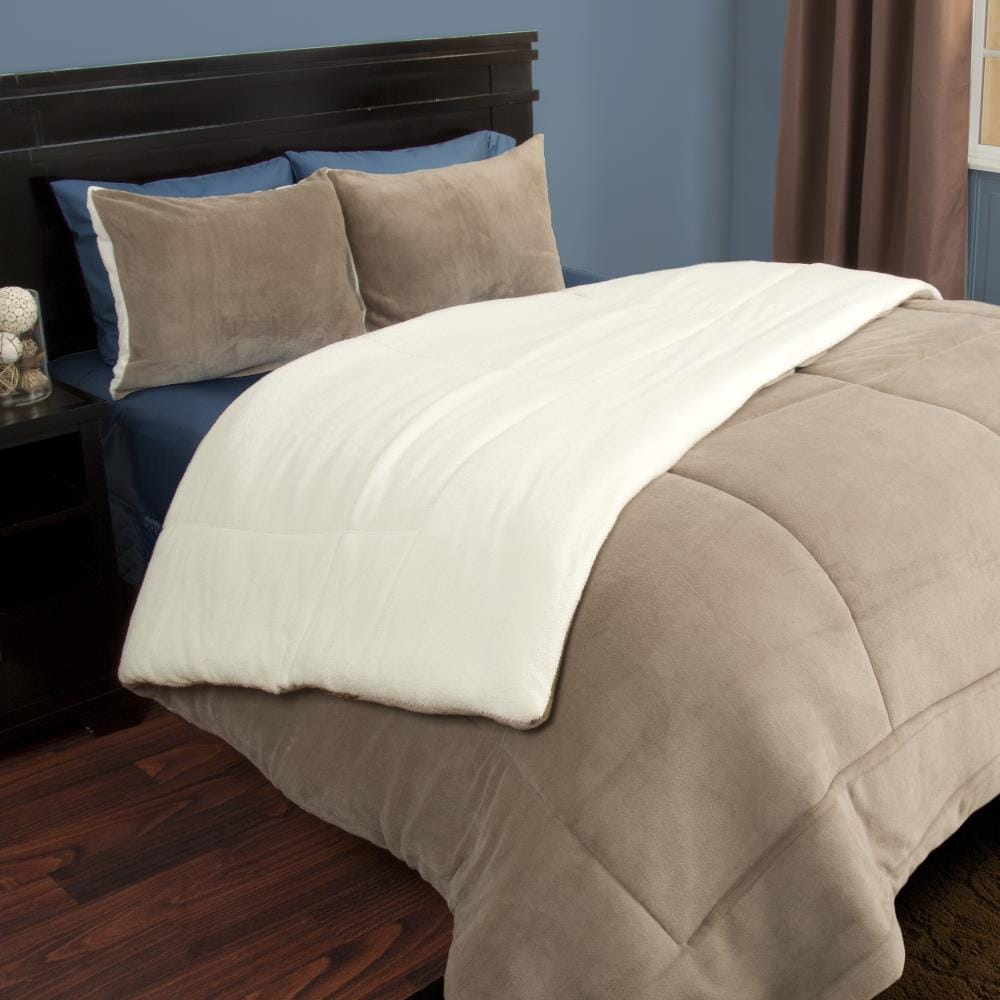 Hastings Home 898623ETJ Comforters Taupe Solid King Comforter