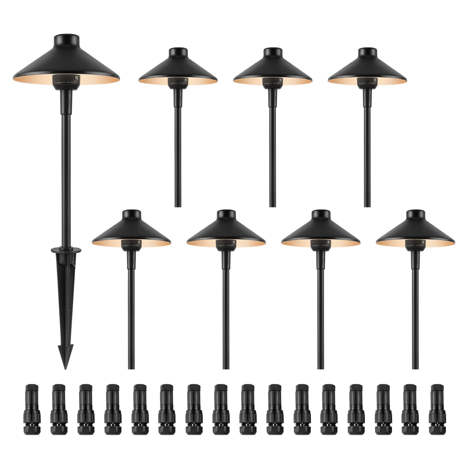 U Brands 8 -Pack 210 -Lumens Low voltage Hardwired LED Outdoor Path Light Kit ( 3000-K )