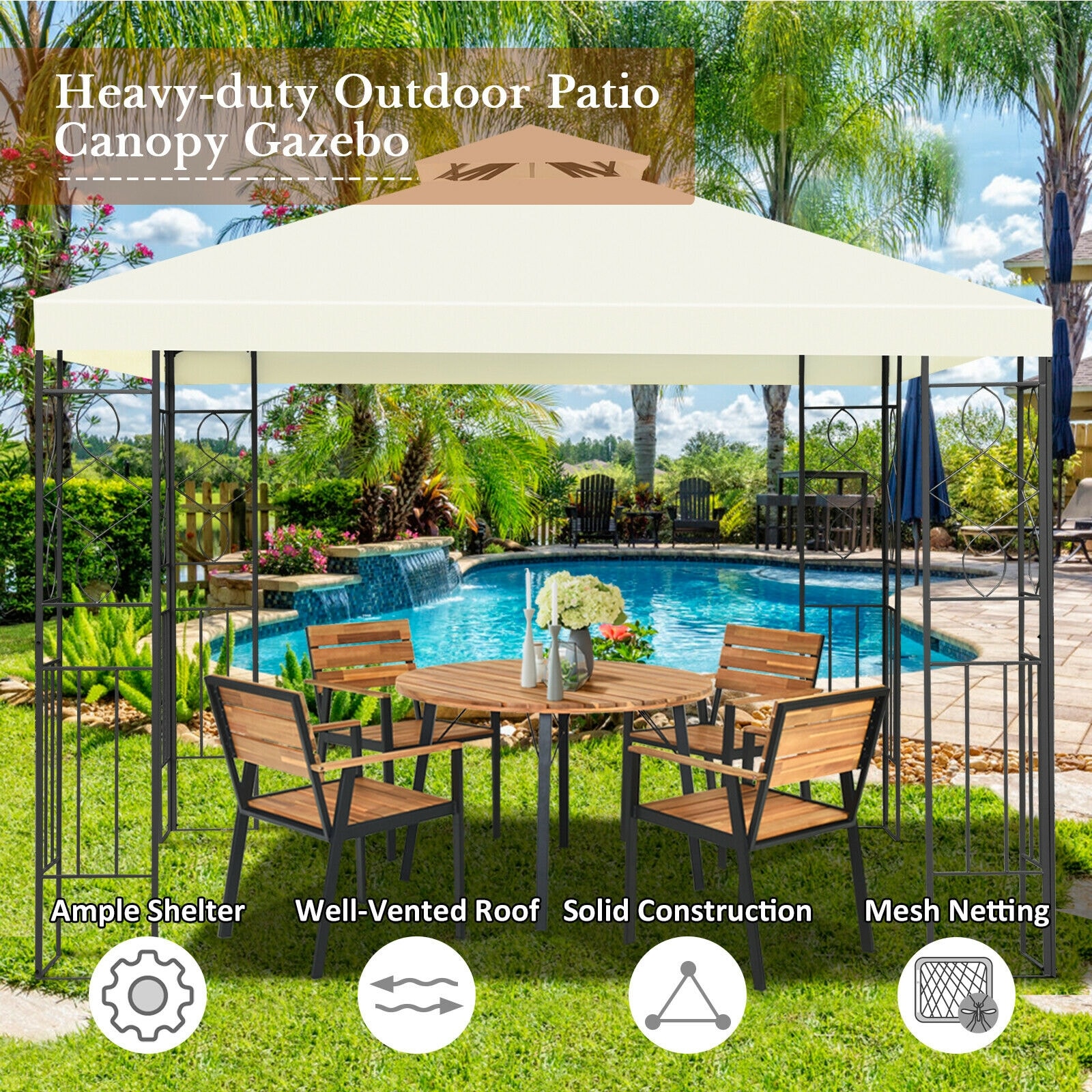 Forclover CTR-119311 Wood-Resin-Gazebos - View #5