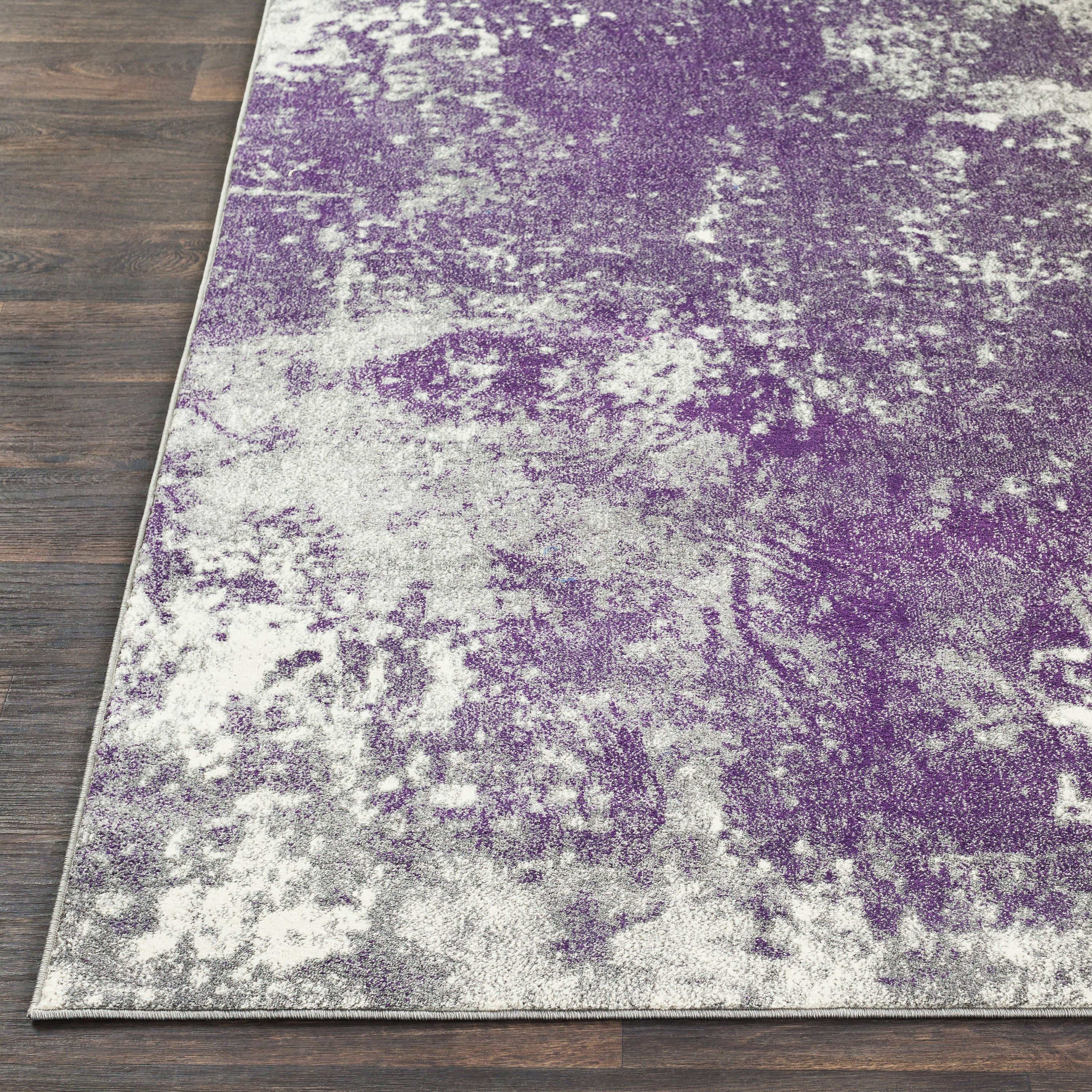 purple abstract rug