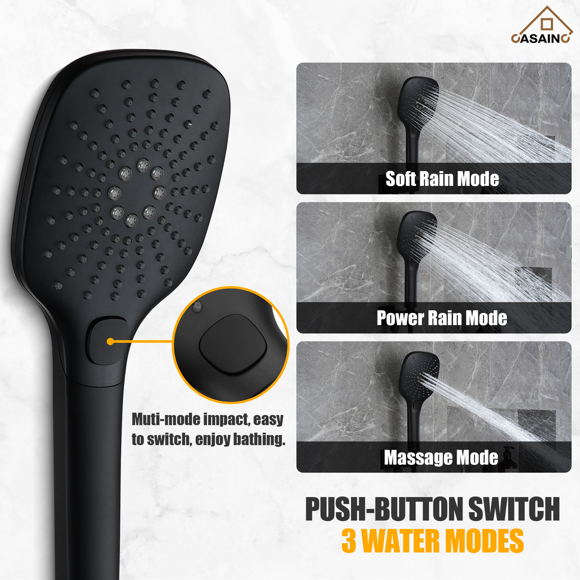 CASAINC KCHS0001-16MB Showerhead-Bar-Panels - View #8