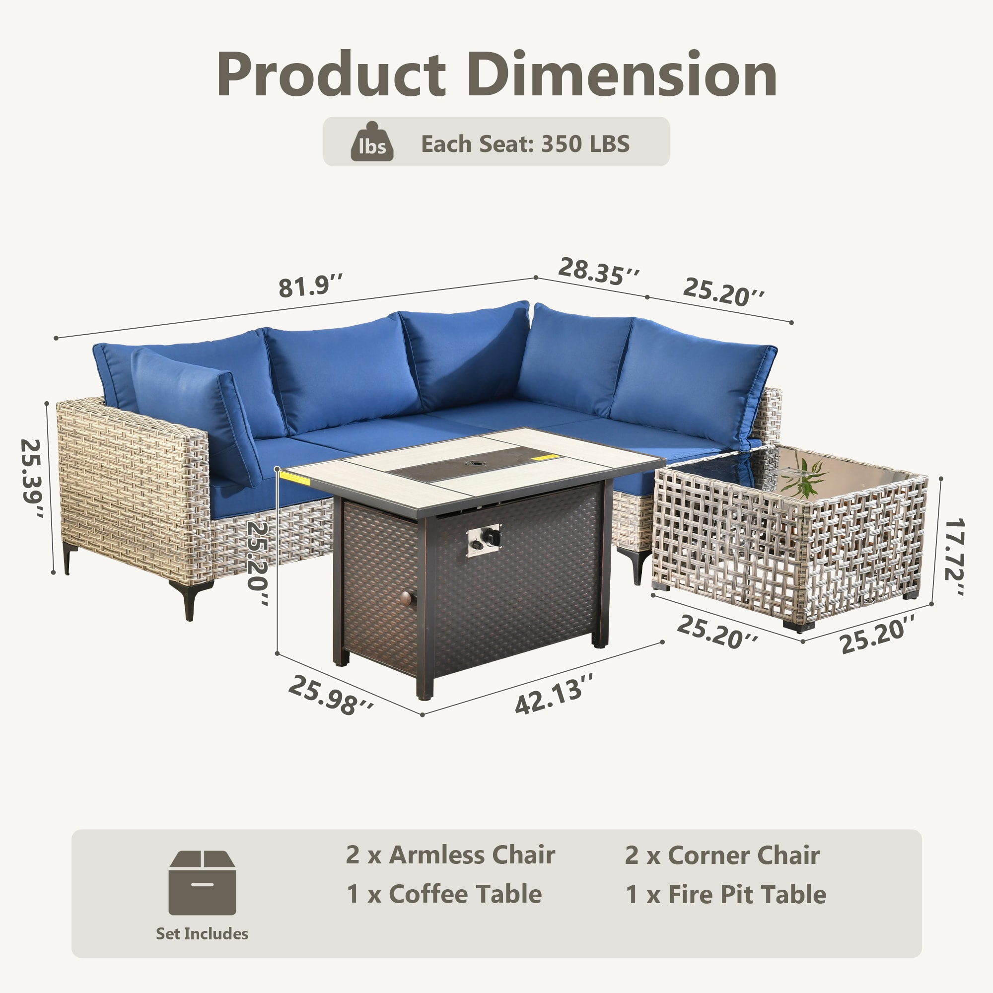 Pouuin CFPSKT705 Patio-Sofas-Daybeds - View #2