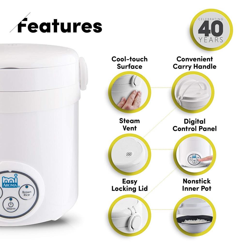NeweggBusiness - TATUNG Indirect Multi-Functional Mini Rice Cooker, Steamer  and Warmer, White, 3-Cup uncooked/ 6-Cup cooked, TAC-3A(SF)