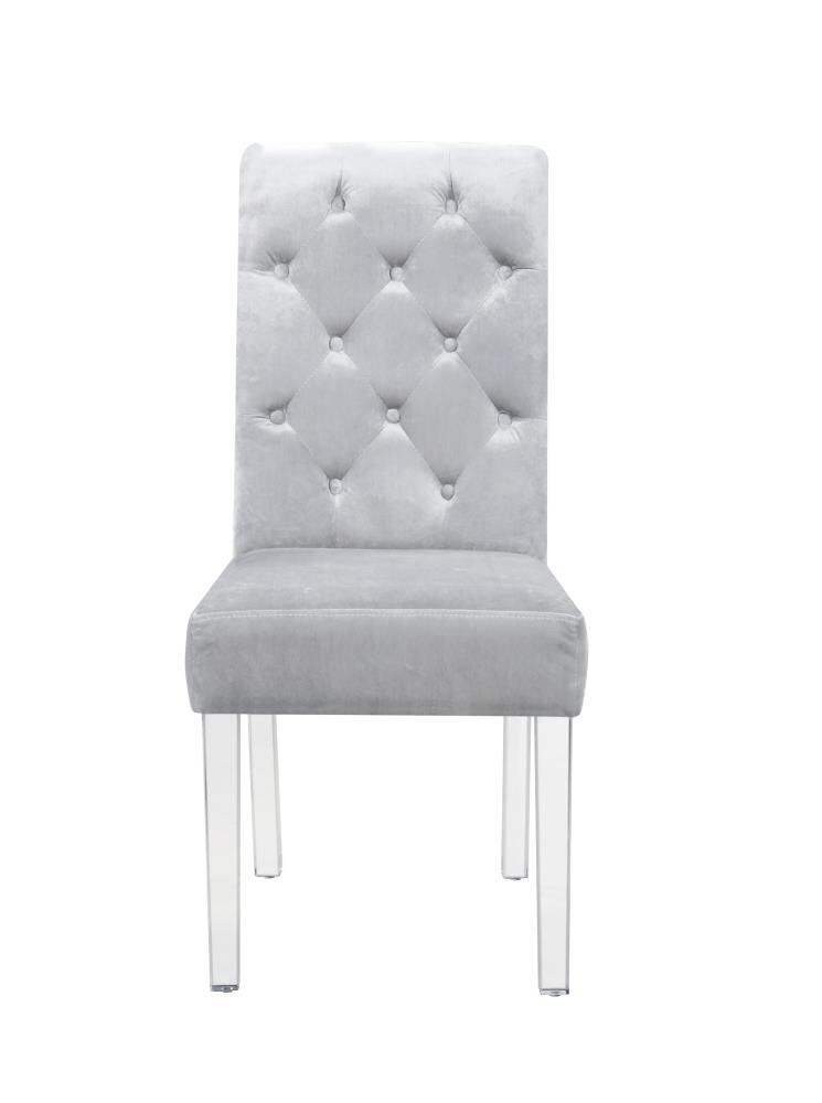 Chic Home Design FDC9081-LW Set of 2 Sharon Contemporary/Modern Velvet Upholstered Dining Side Chair (Wood Frame)