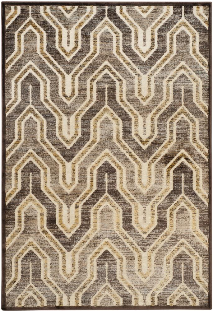 Safavieh PAR352-1340-5 Paradise Jasper 5 x 8 (ft) Loomed Synthetic Creme/Brown Rectangular Indoor Trellis Oriental Area rug