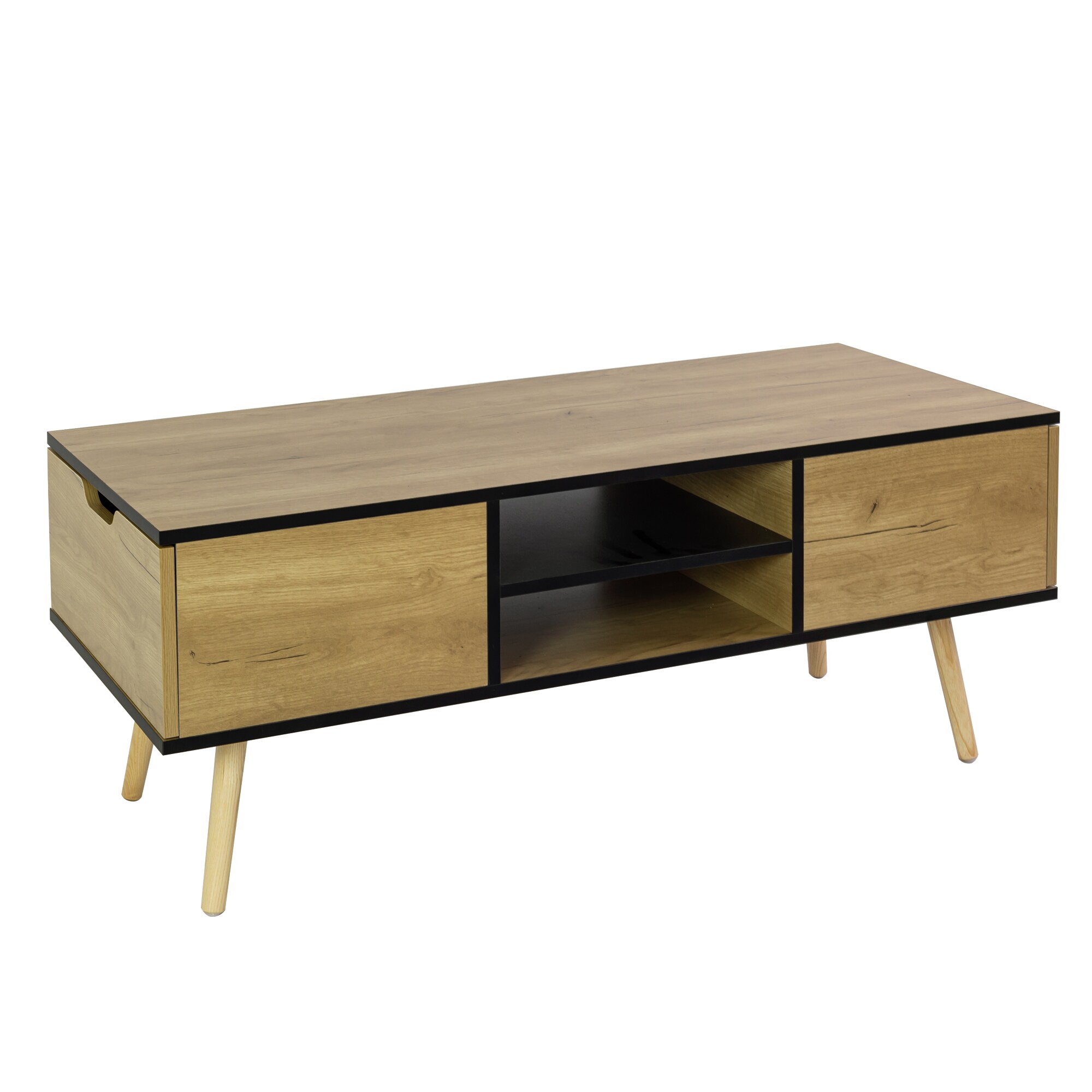 Mondawe OR-93AAD-US Brown Particleboard Modern Coffee Table with Storage