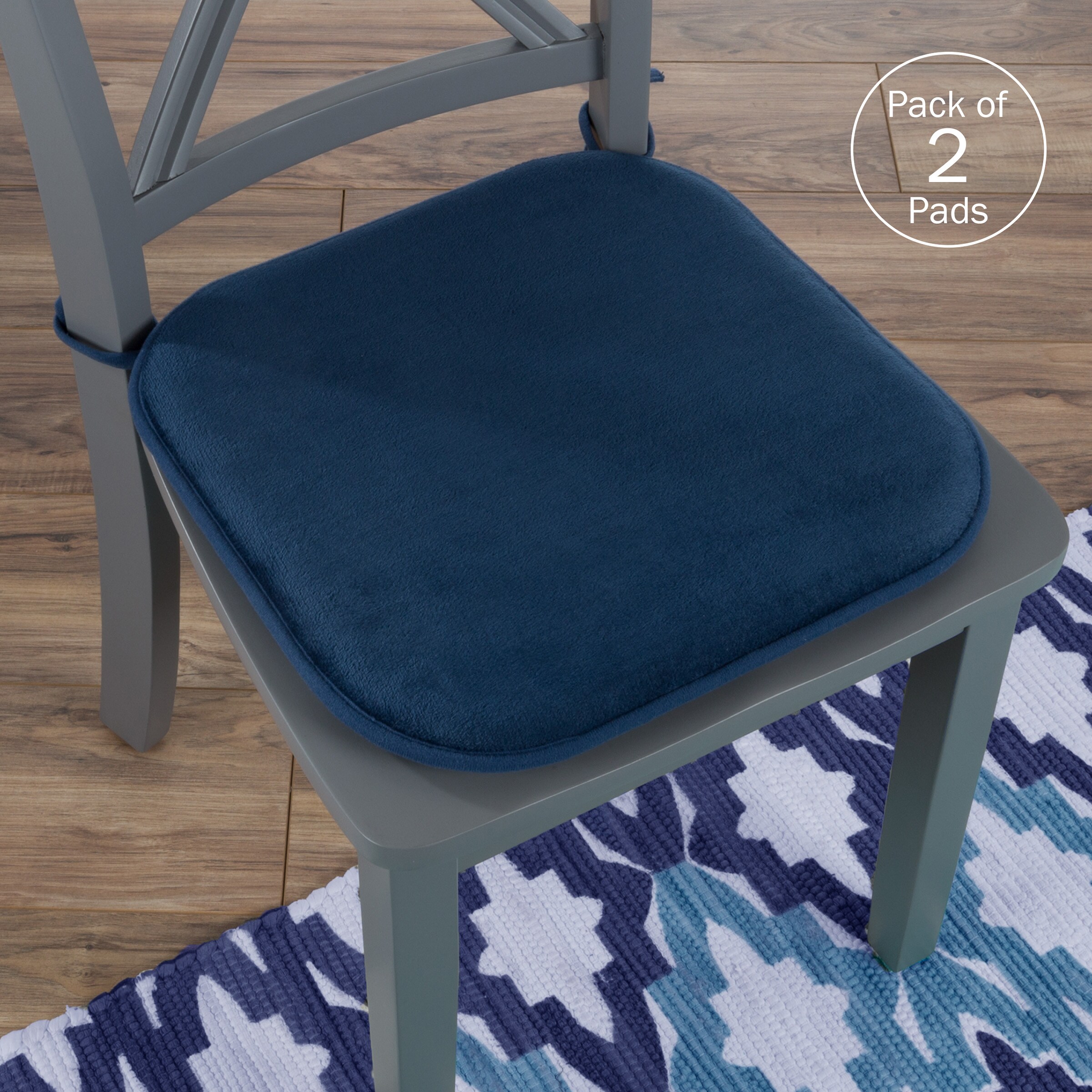 Lavish Home SH-BUND192 16-Inches x 16.25-Inches Foam Square Padded swivel seat cushion