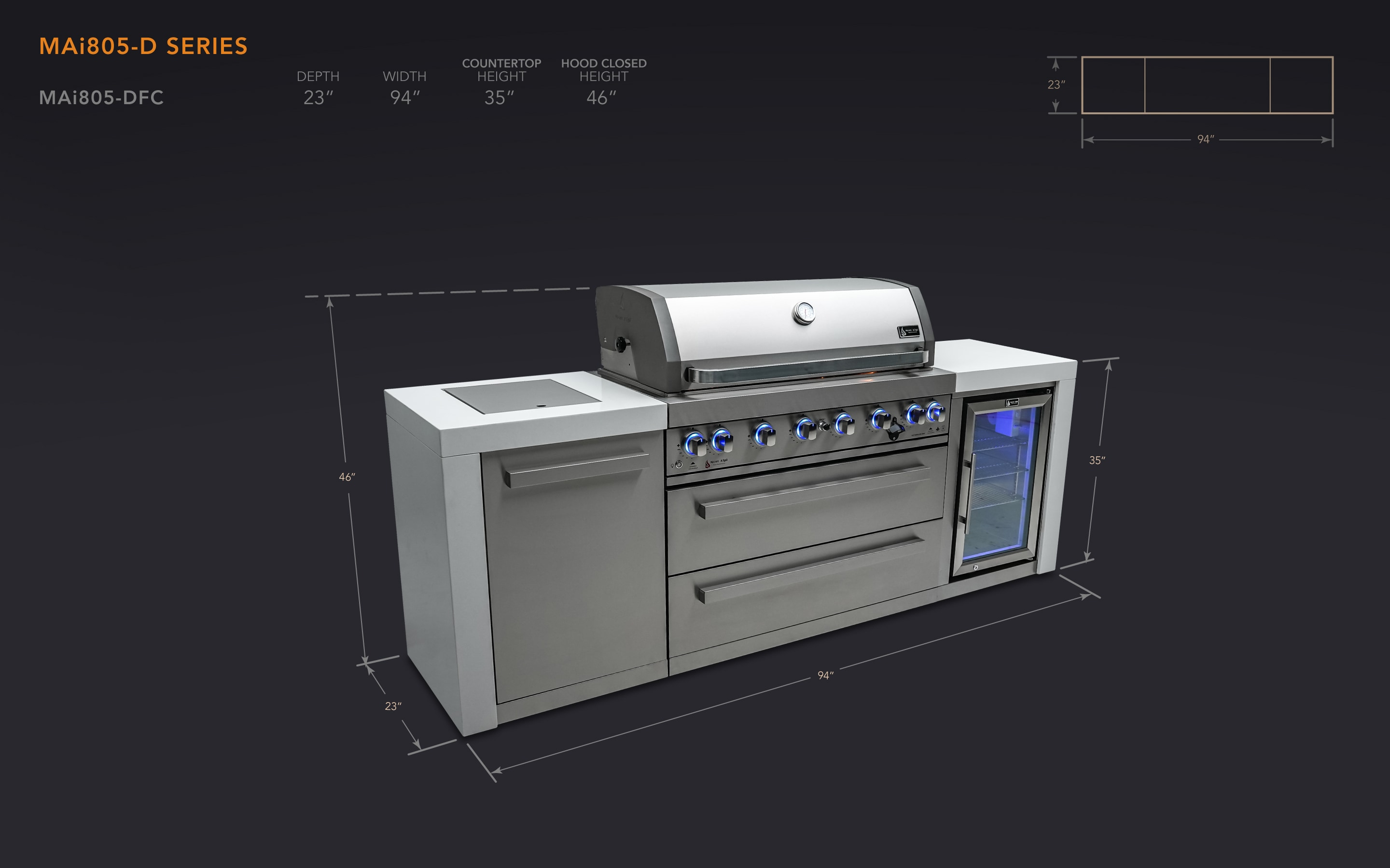 Mont Alpi MAI805-DFC Modular-Outdoor-Kitchens - View #2