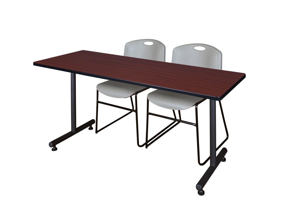 Regency MKTRCT6024MH44GY Training Brown 4-Person Training Table (60-in W x 29-in H)