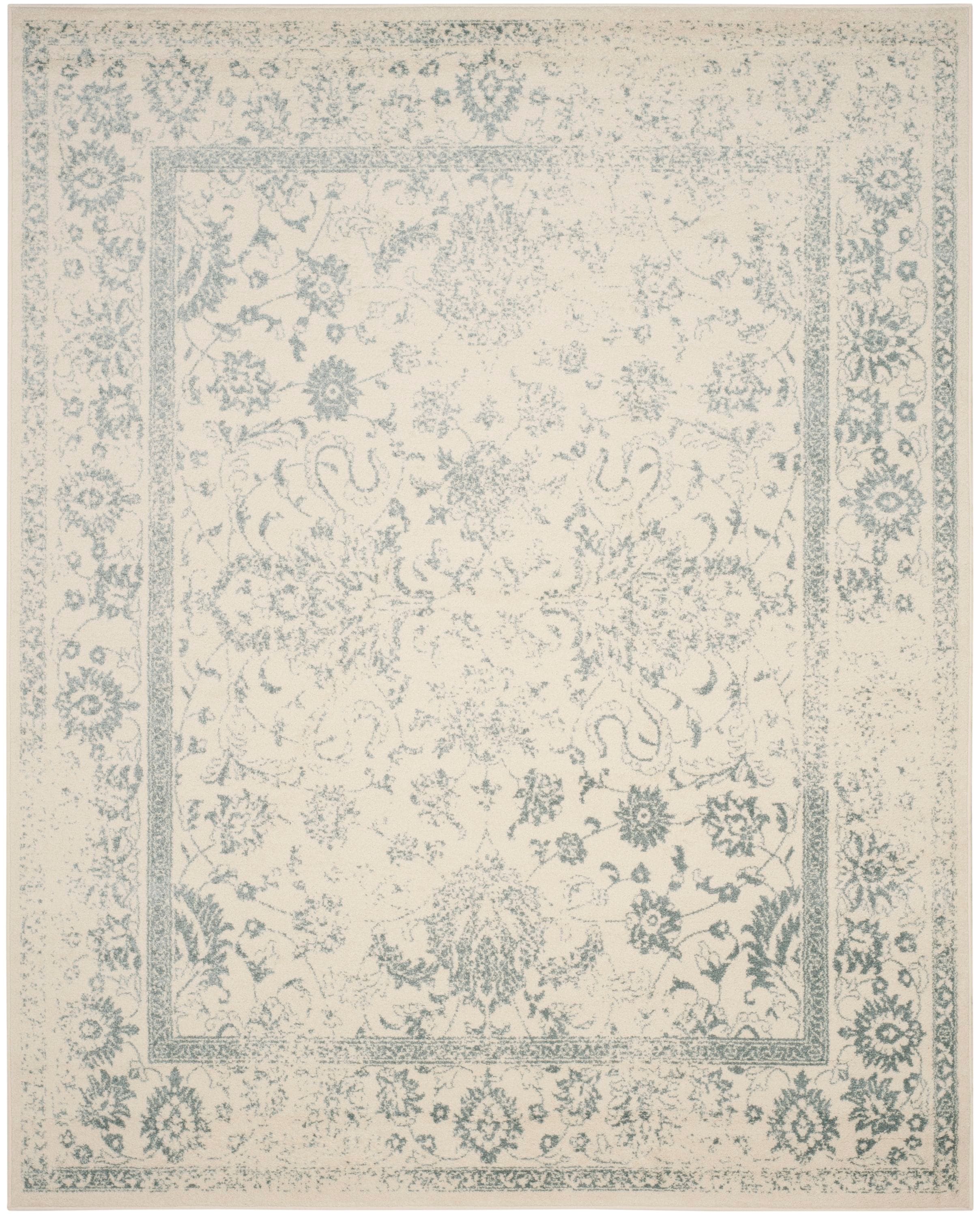 Safavieh ADR109S-1115 Adirondack Kashan 11 x 15 (ft) Loomed Polypropylene Ivory/Slate Rectangular Indoor Distressed/Overdyed Vintage Area rug