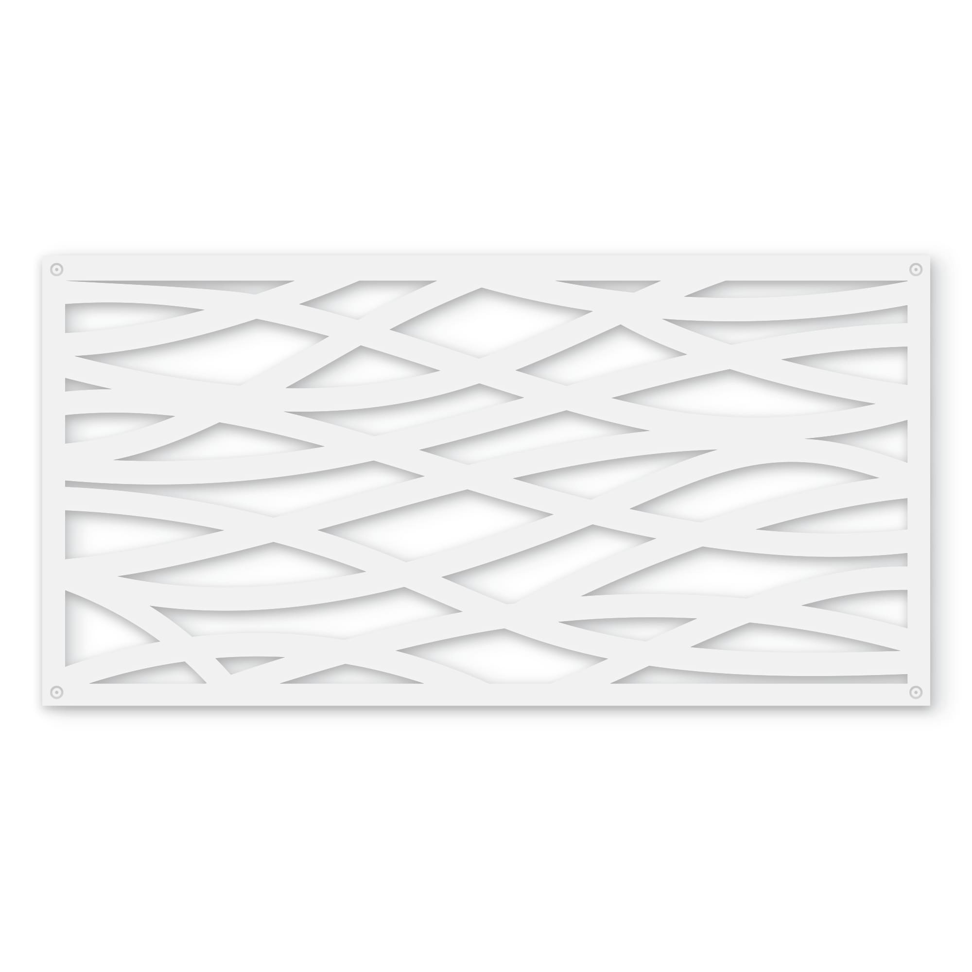 Style Selections 63401-1 48-in x 2-ft Wave White Polypropylene Decorative Screen panel