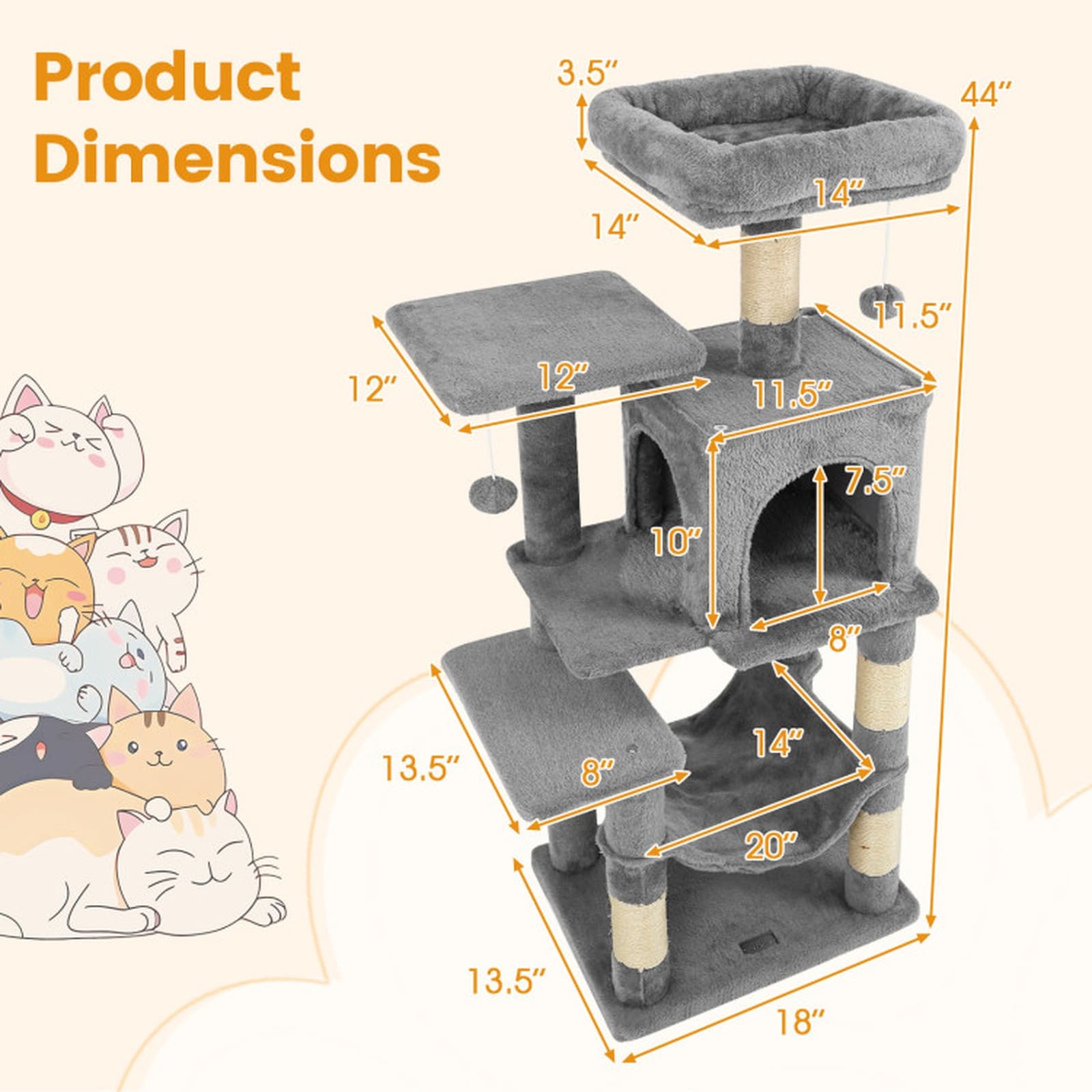 SUGIFT LW102SUGHY3168 Cat-Trees - View #3