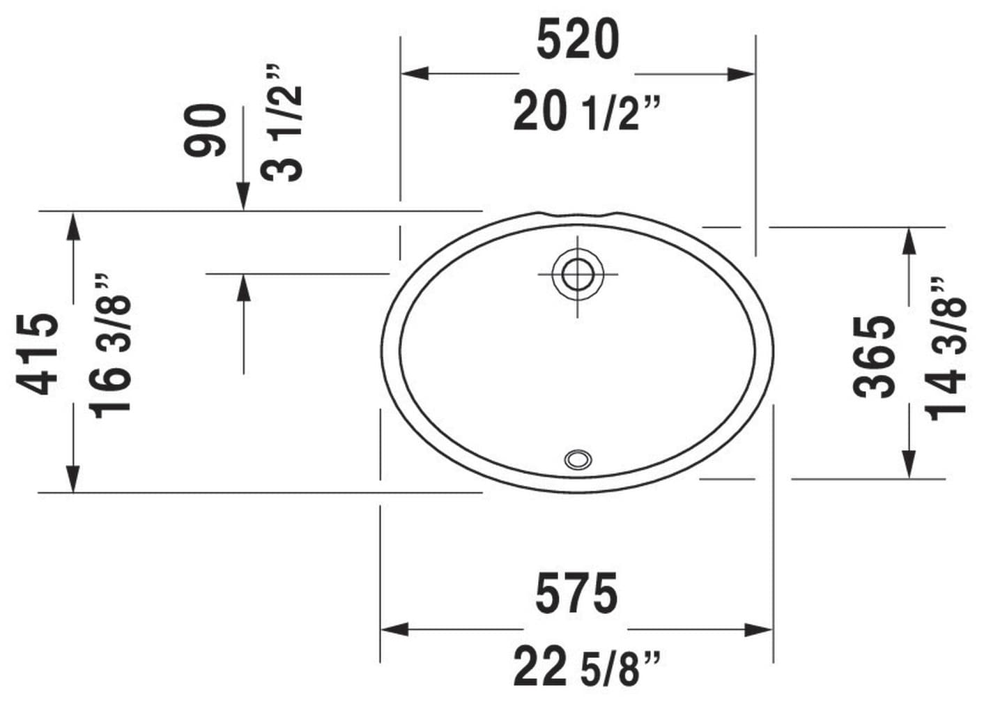 Duravit 0481570000 Bath-Sink - View #2