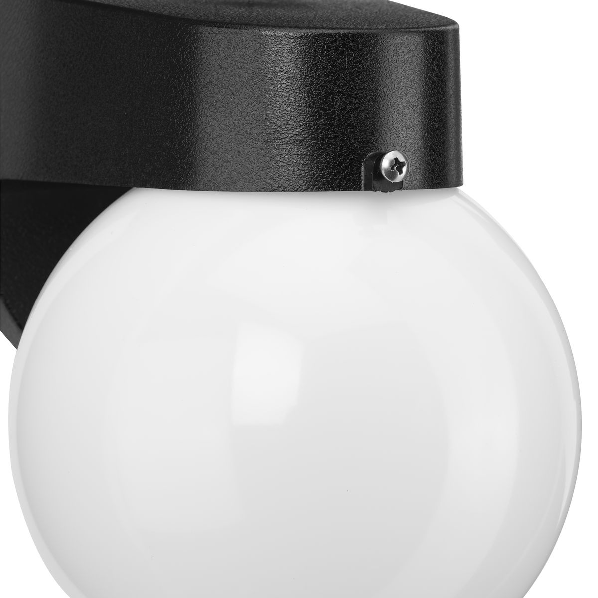 Black Polycarbonate 6-Inch Globe Outdoor Wall Lantern