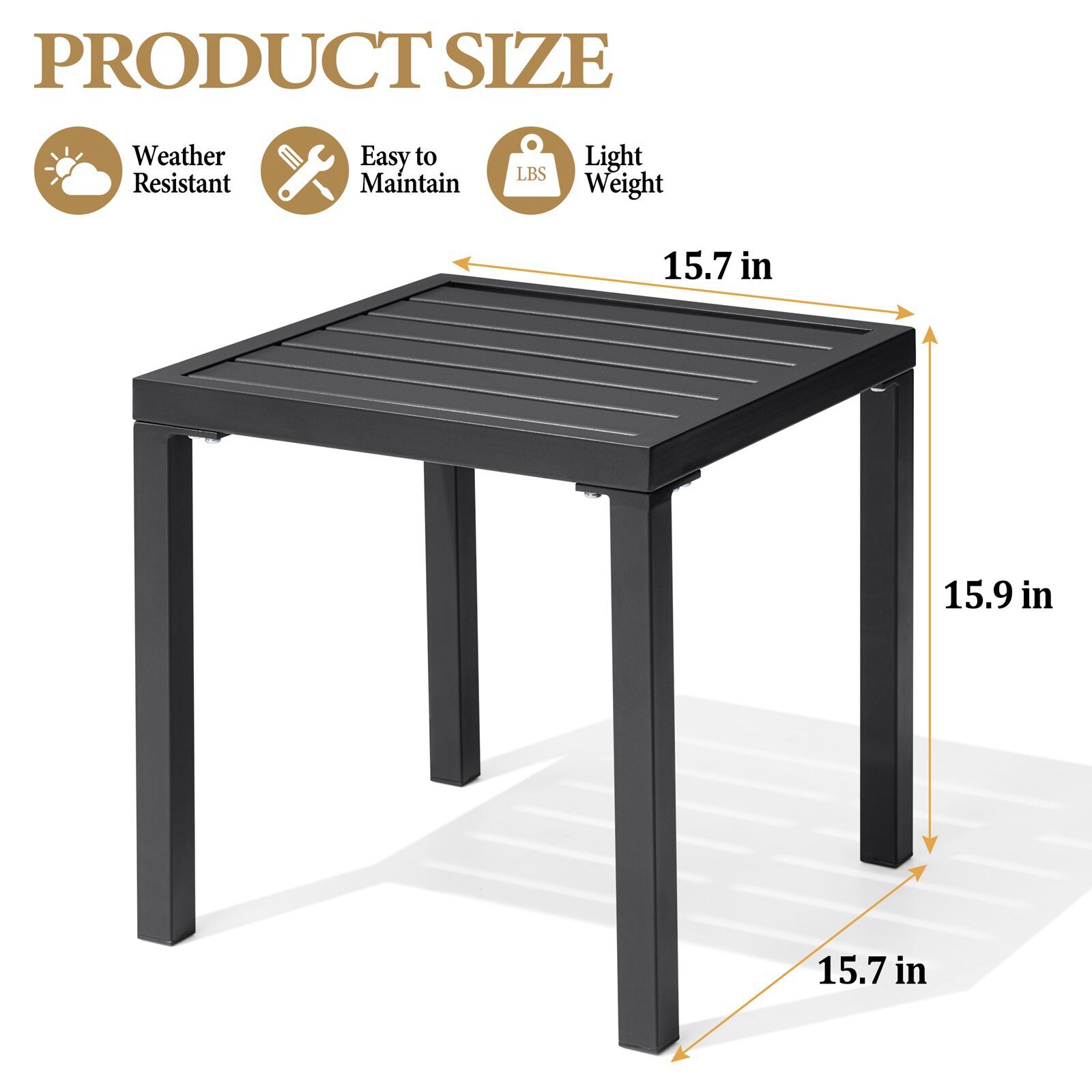 Crestlive Products CL-TB060BLK-1 Patio-Tables - View #3
