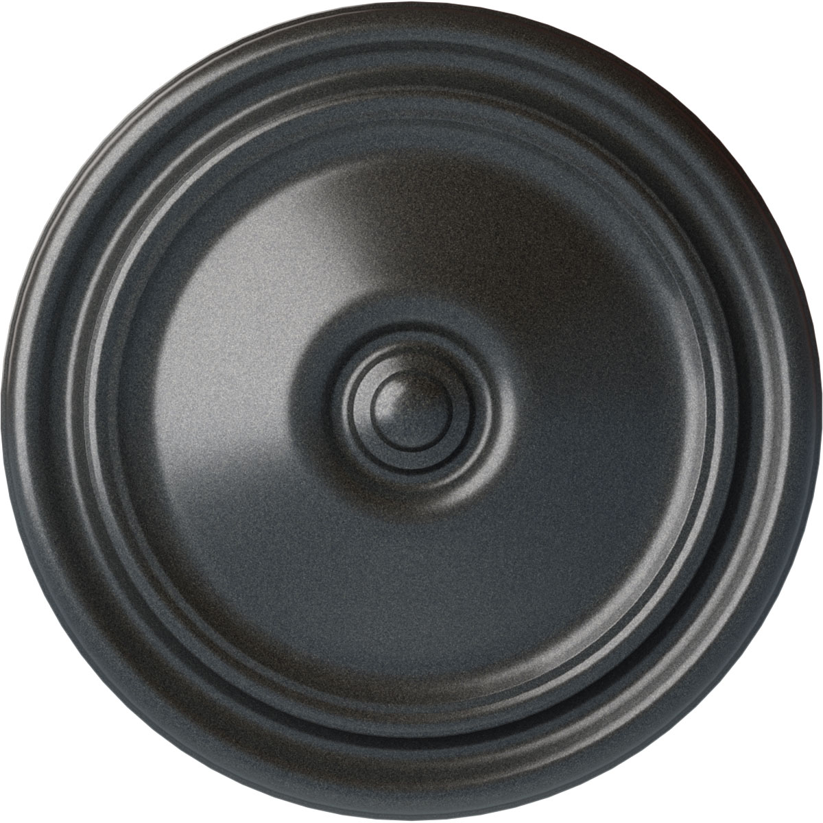 Ekena Millwork CM12REPES Reece 12-in W x 12-in L Painted Pewter Polyurethane Whole Ceiling Medallion