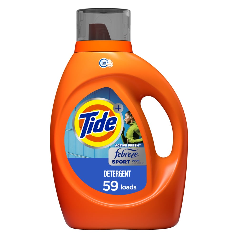 Tide 3700087517 Plus Febreze Sport Odor Defense Active Fresh HE Laundry Detergent (92-fl oz)