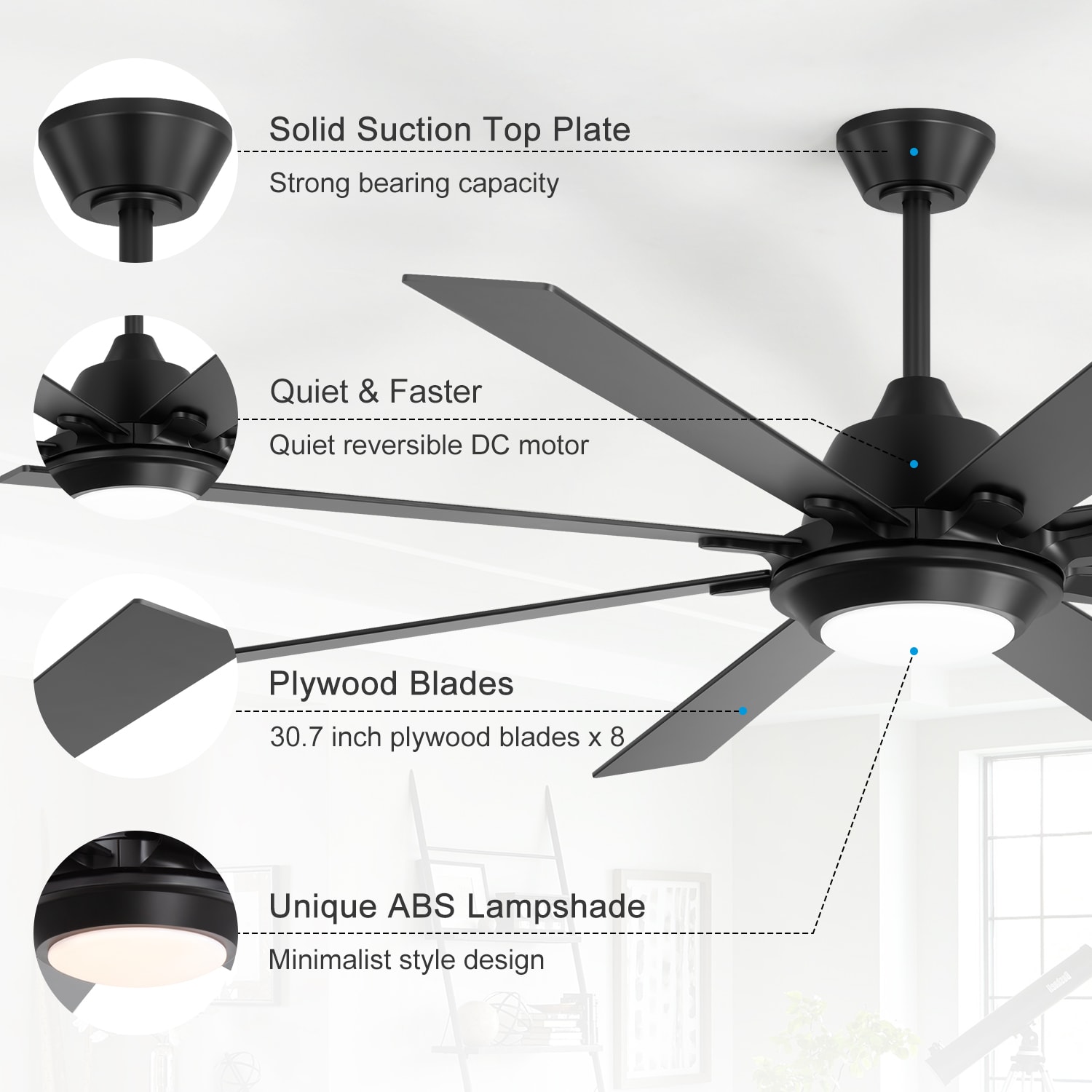 Breezary 23003-SN Ceiling-Fans - View #8