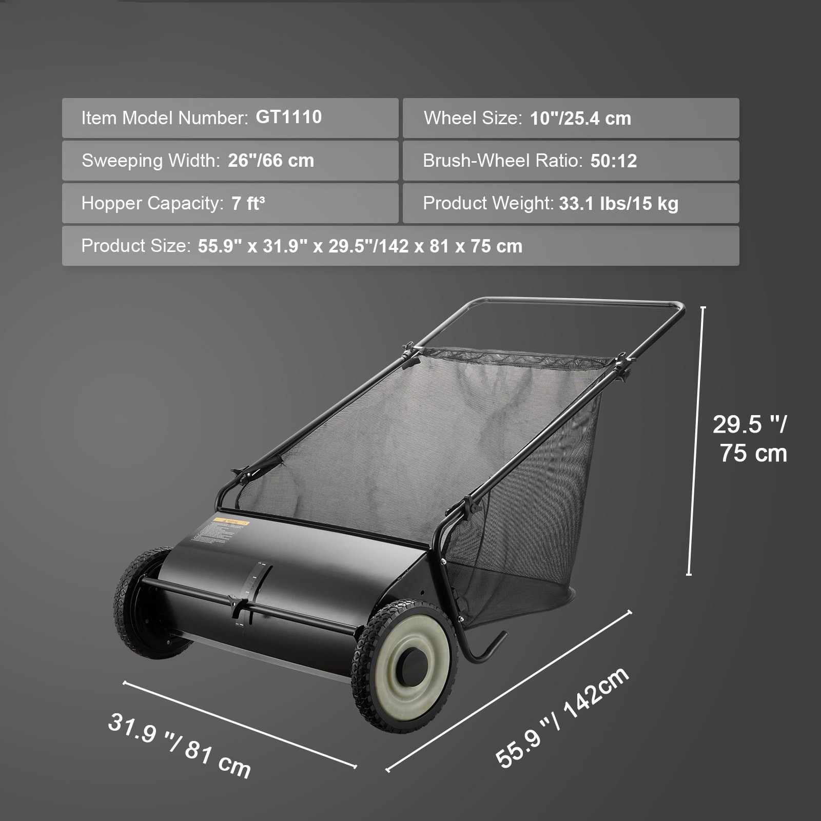 Mecale VOL-J0AVQ5 lawnsweeper - View #3