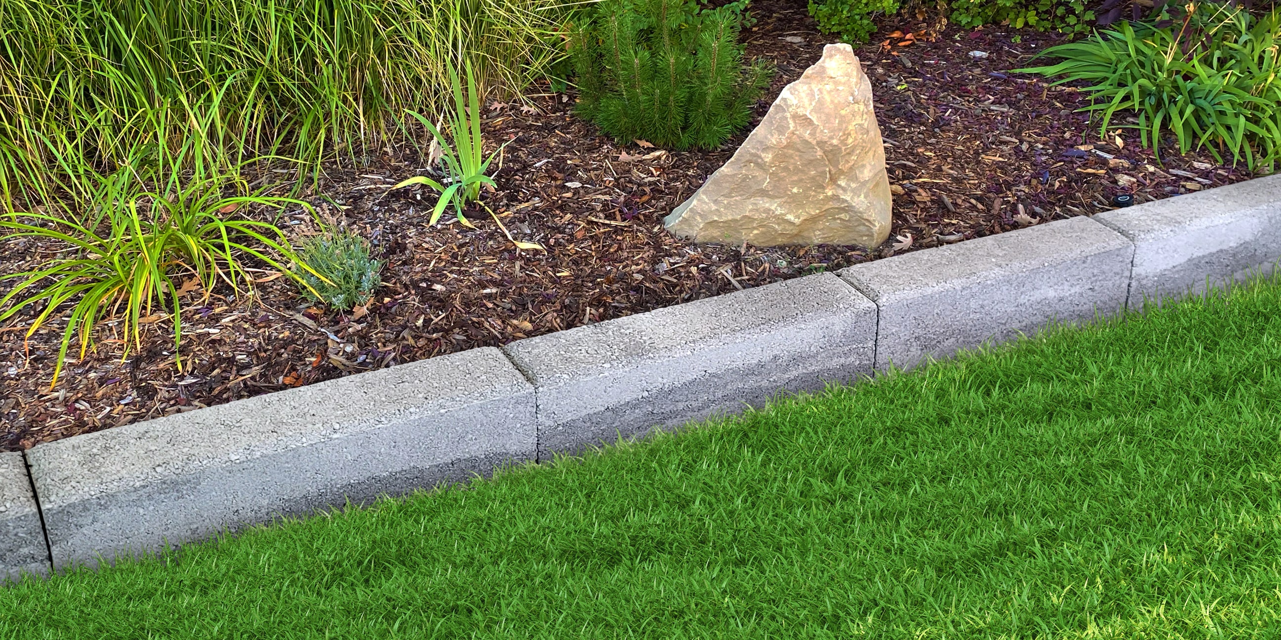 Image of Concrete edging block for landscaping