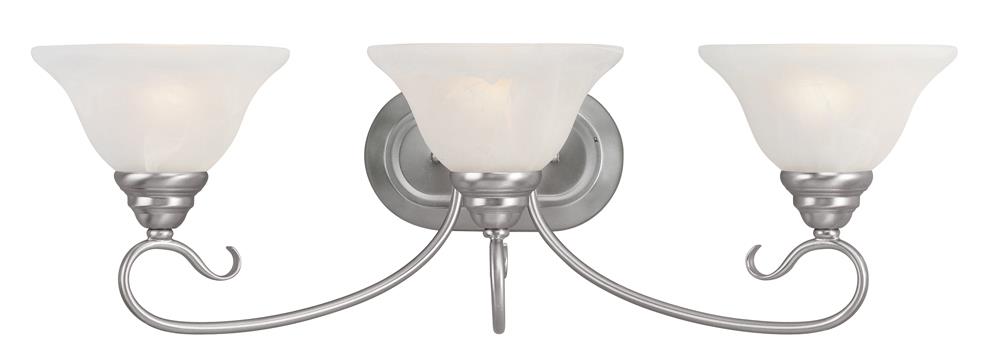 Livex Lighting 6103-91 Coronado 3 -Light Brushed Nickel Transitional Arm