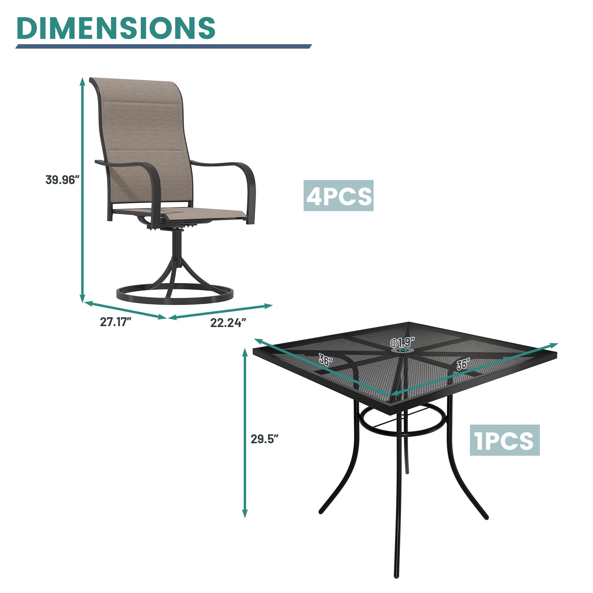 Mondawe MO-7SL4ZY1STBL Patio-Dining-Sets - View #5