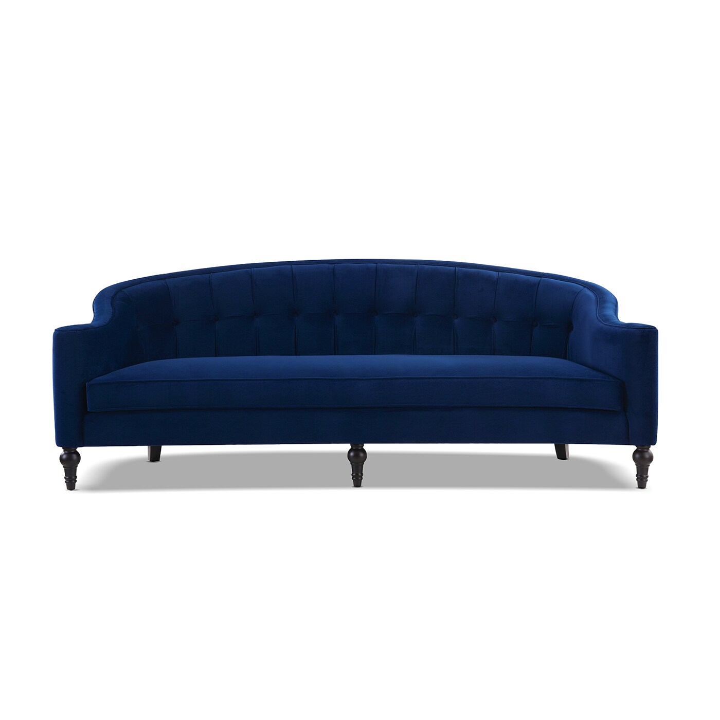 Jennifer Taylor Home Stewart 87.5-in Midcentury Navy Blue Velvet 3 ...