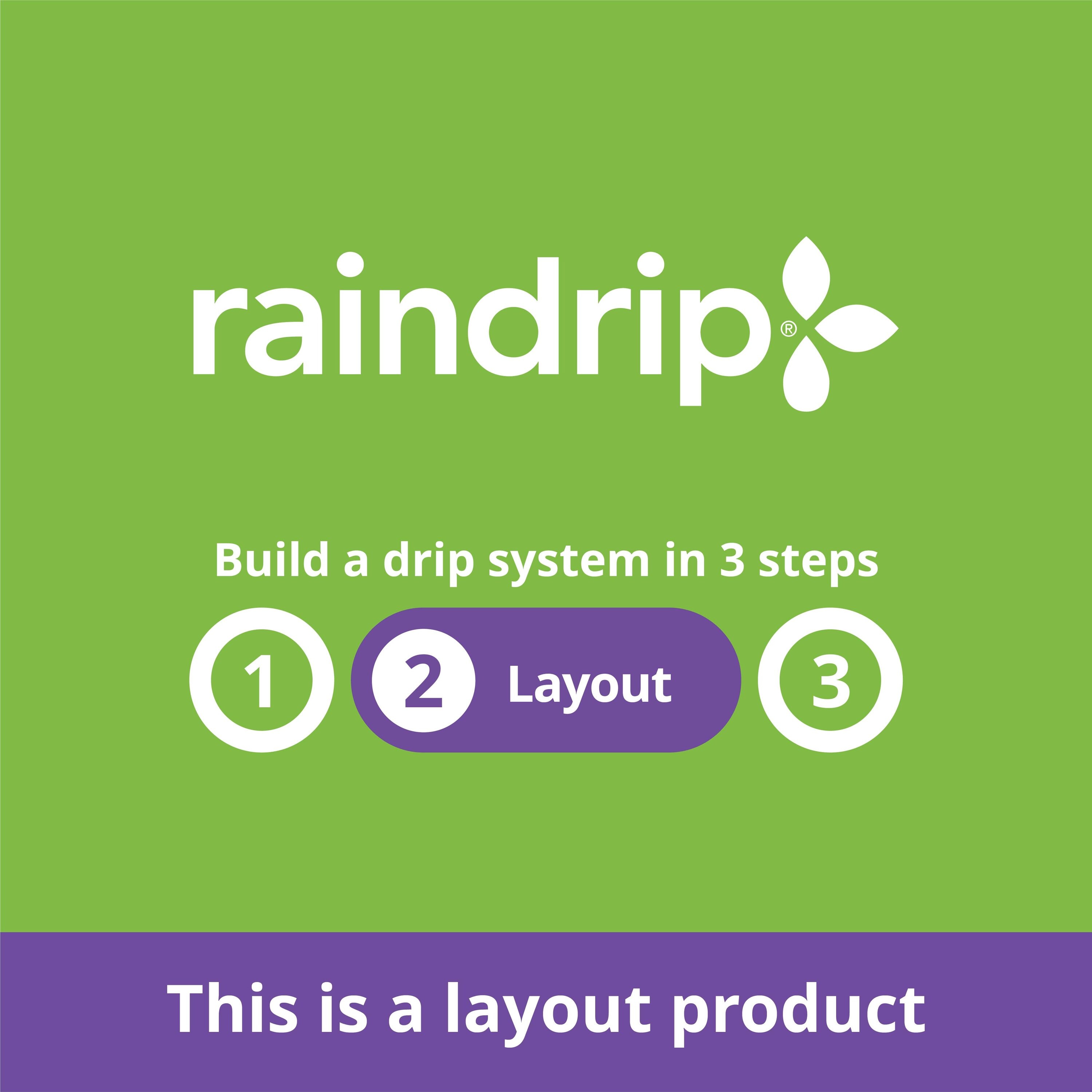 Raindrip Black Plastic Drip Irrigation Tee Fitting for 1/2, 5/8
