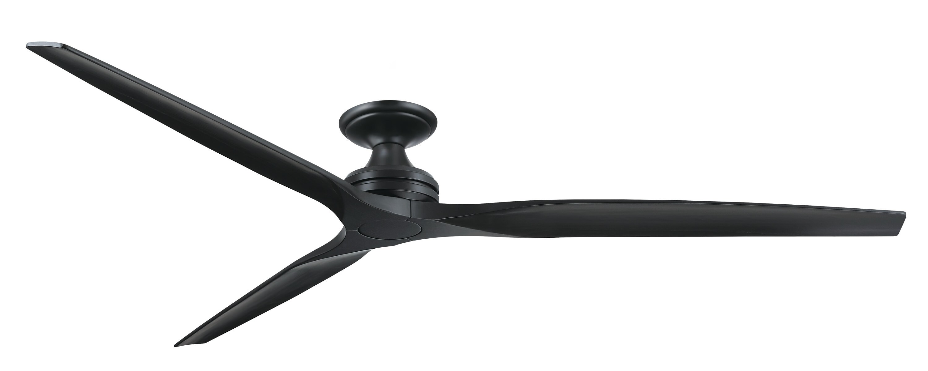 Fanimation FPD6721BBL-84BL-F Spitfire 84-in Outdoor Flush Mount Smart Black with Black Blades Propeller Ceiling Fan Light Kit Compatible - Remote Included ( 3 -Blade )