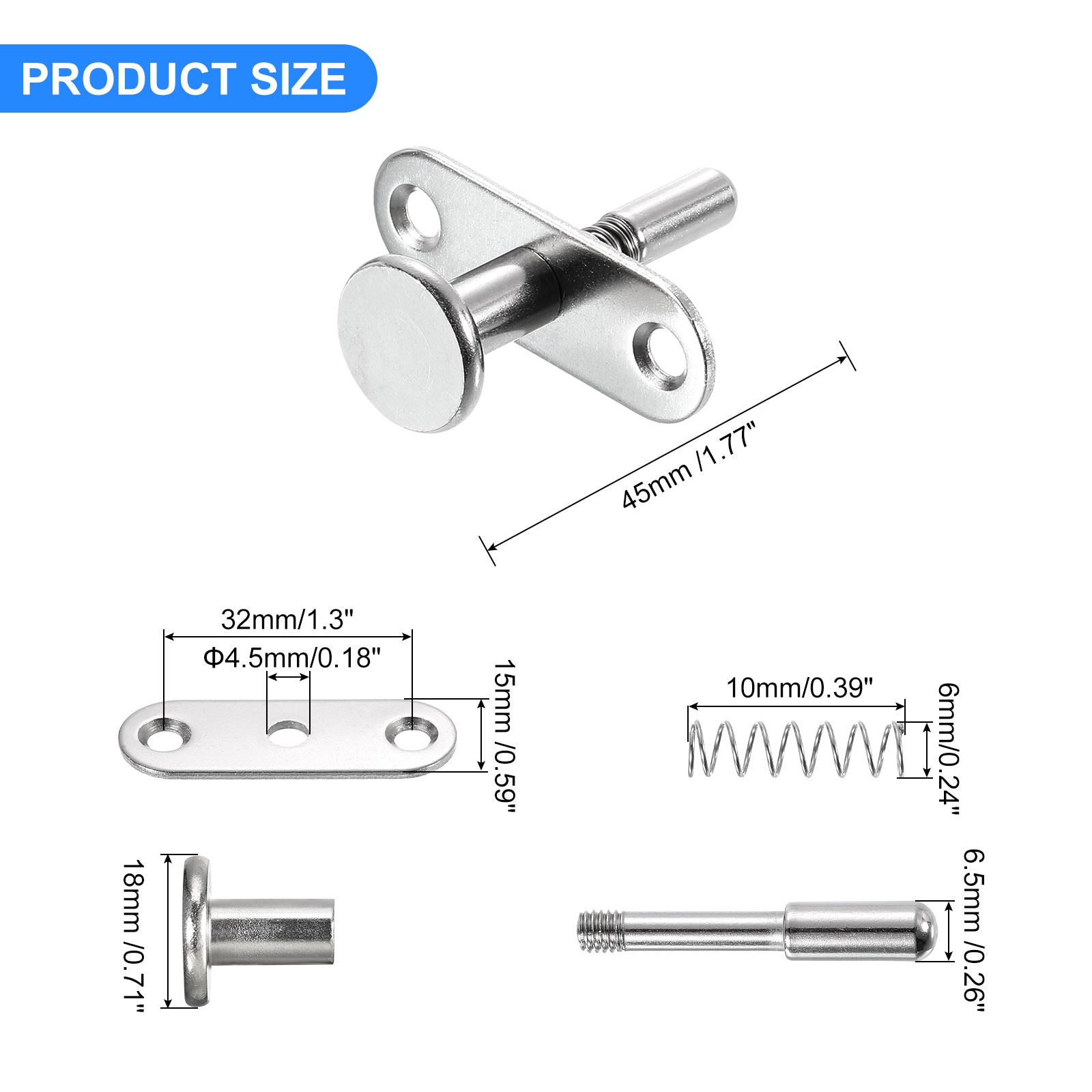 Unique Bargains S25072801UX3854 Cabinet-Latches - View #2