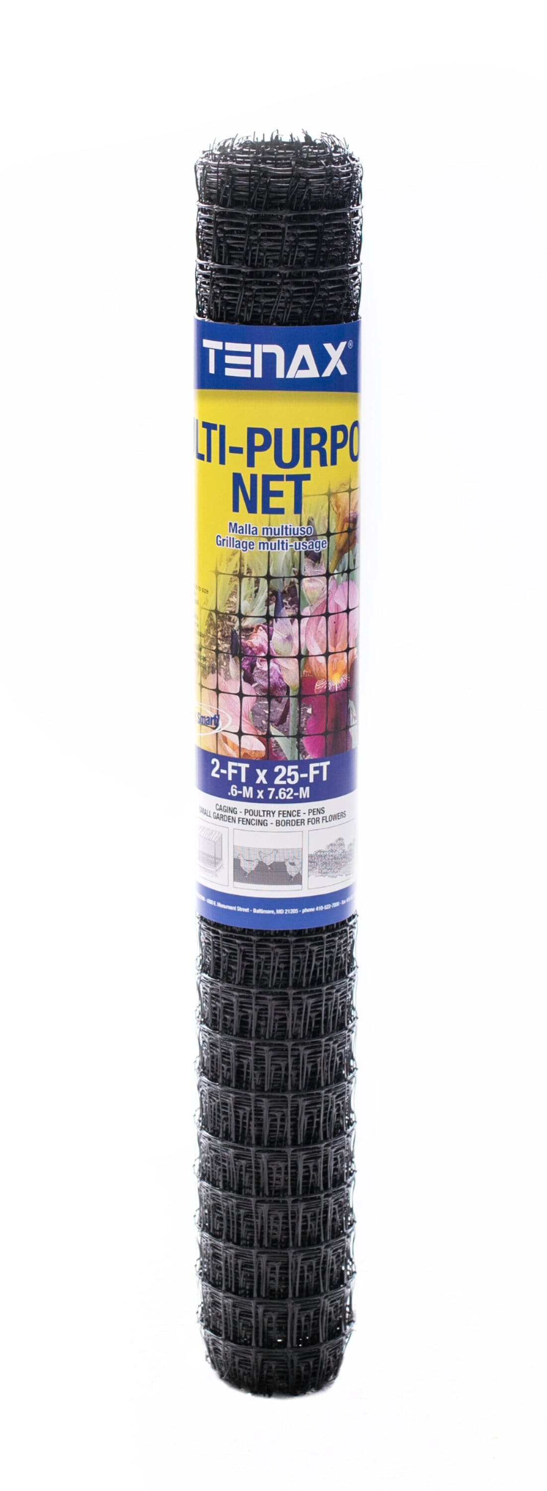 Tenax 2A230091 25-ft x 2-ft Black Plastic Extruded Mesh Rolled Fencing