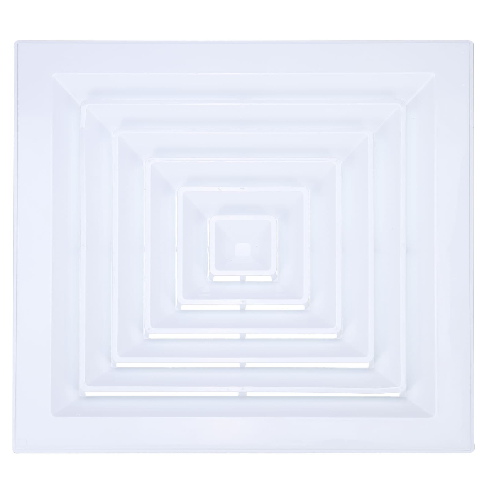 PATIKIL Square Air Vent Cover 20 x 20inch 1pcs Plastic Air Return Grille Sidewall or Ceiling Air Diffuser for Home Office Bathroom Kitchen Toilet Ventilation White